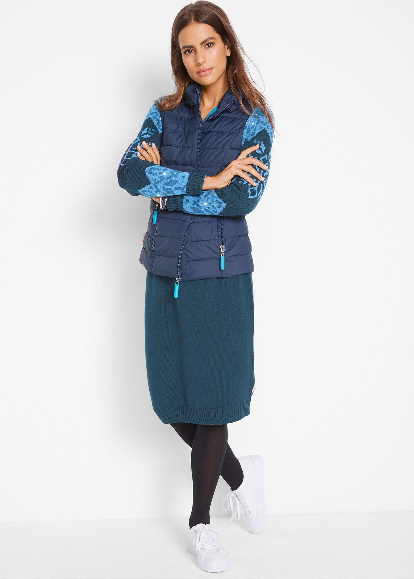 Sukienka dzianinowa w norweski wzór - Bonprix