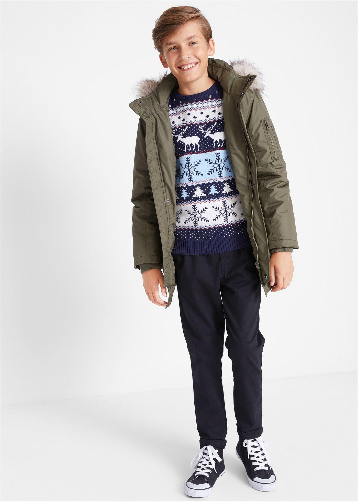 Sweter chłopięcy w renifery - Bonprix