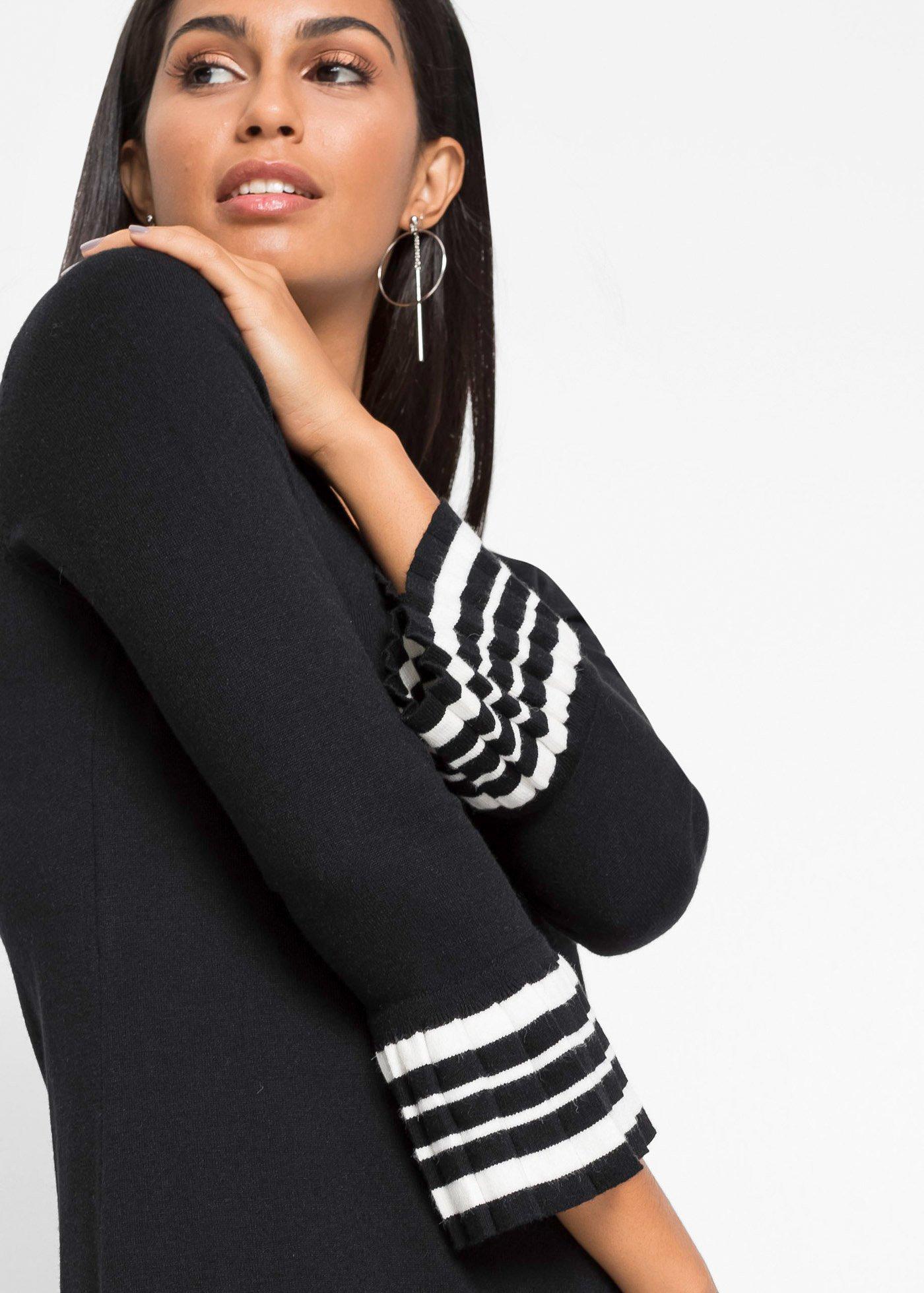 Sukienka dzianinowa z mieszanki wiskozy - Bonprix