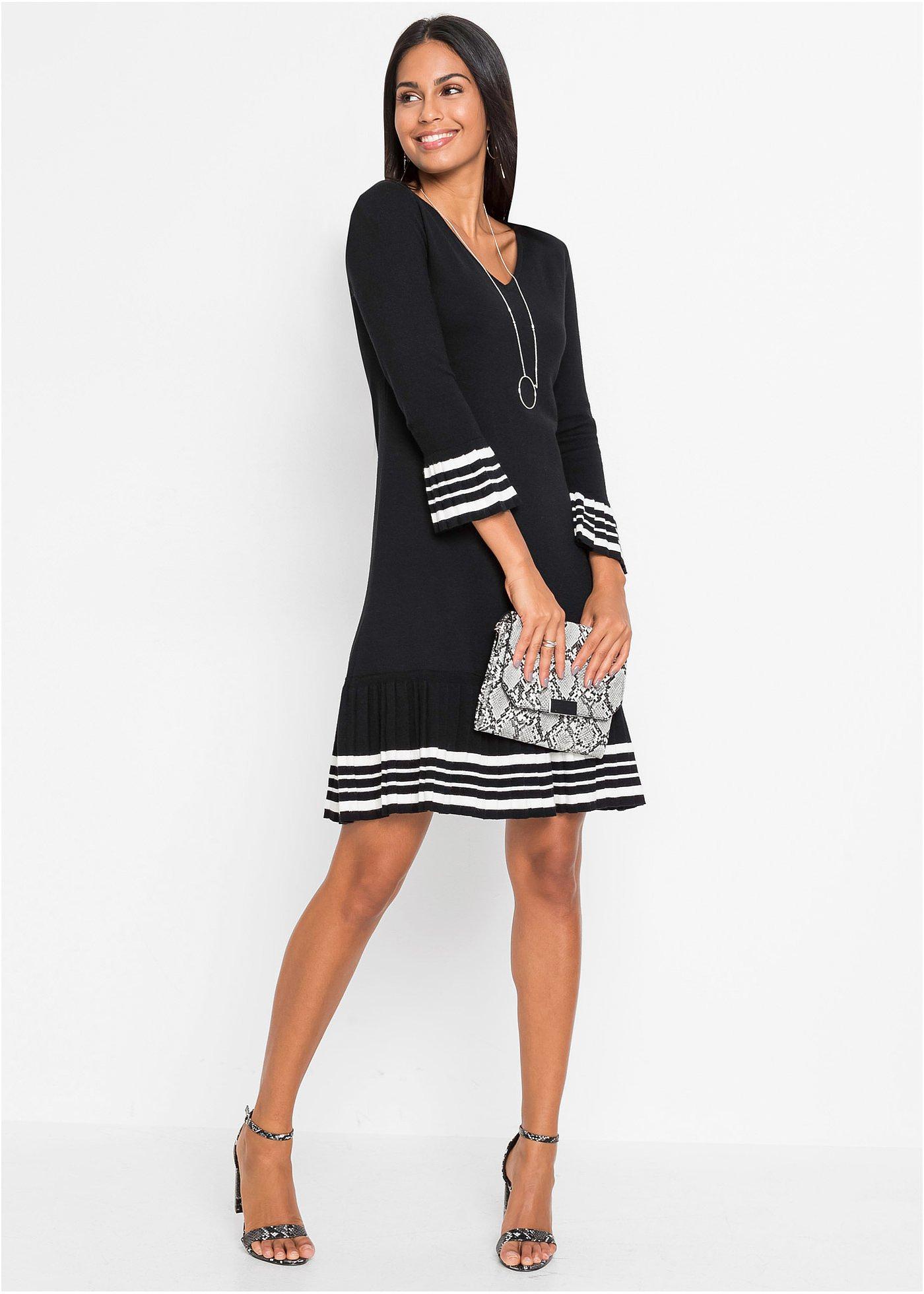 Sukienka dzianinowa z mieszanki wiskozy - Bonprix