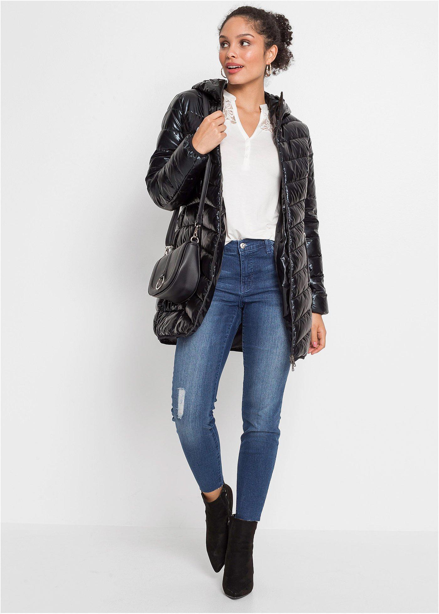 Płaszcz pikowany metaliczny - Bonprix