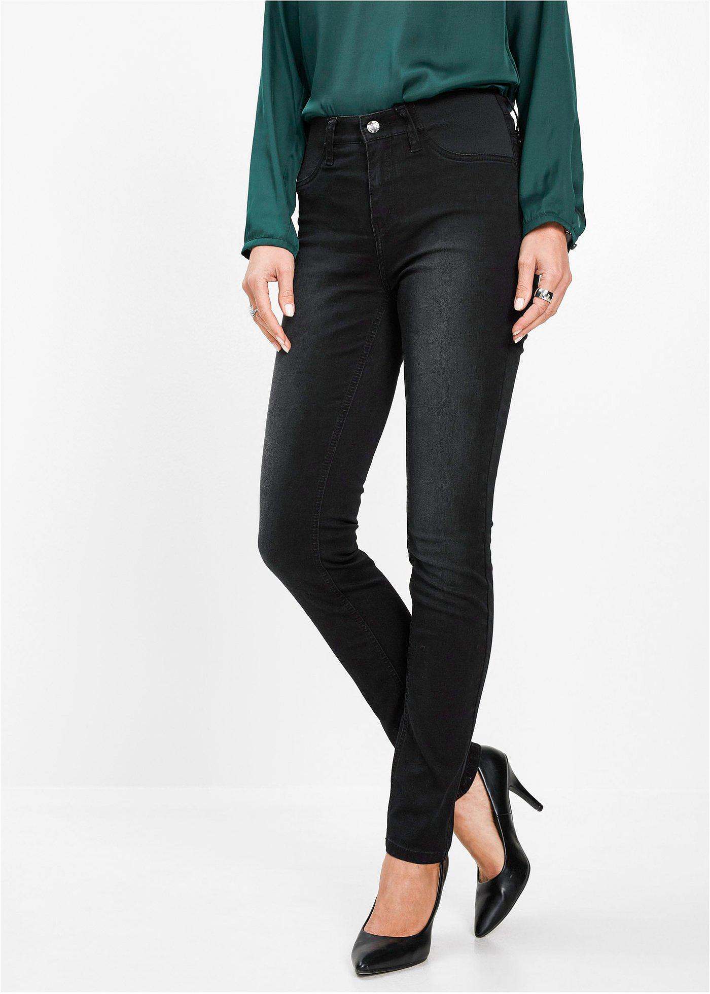 Dżinsy Skinny, mid waist, ze stretchem - Bonprix
