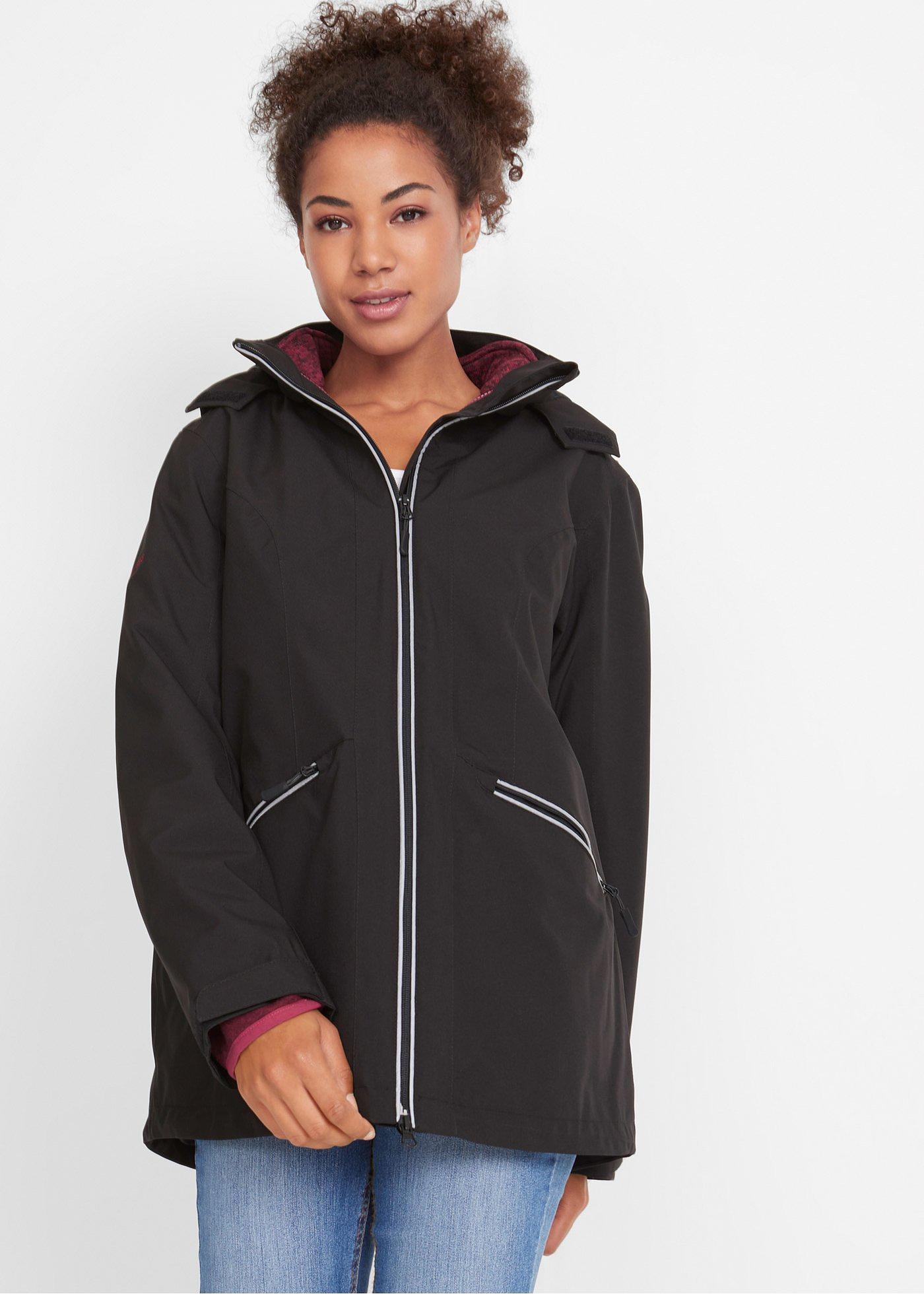 Kurtka funkcyjna outdoorowa 3 w 1 z wpinaną bluzą z polaru - Bonprix