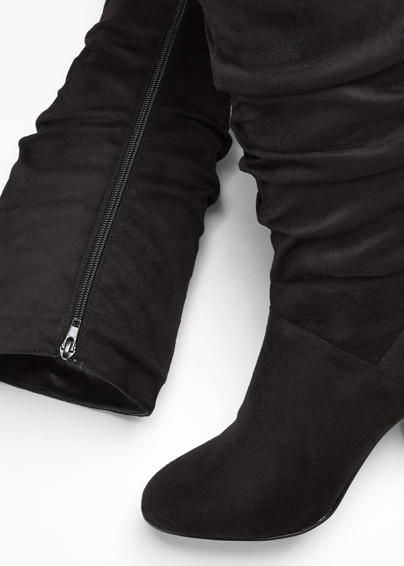 Kozaki z marszczoną cholewką - Bonprix