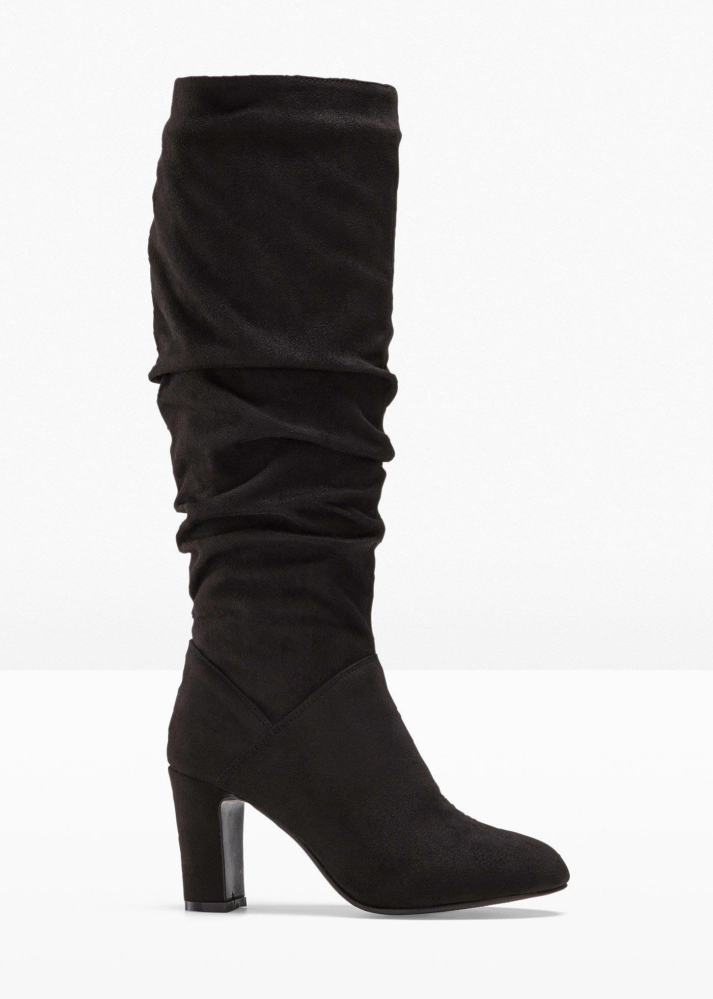 Kozaki z marszczoną cholewką - Bonprix