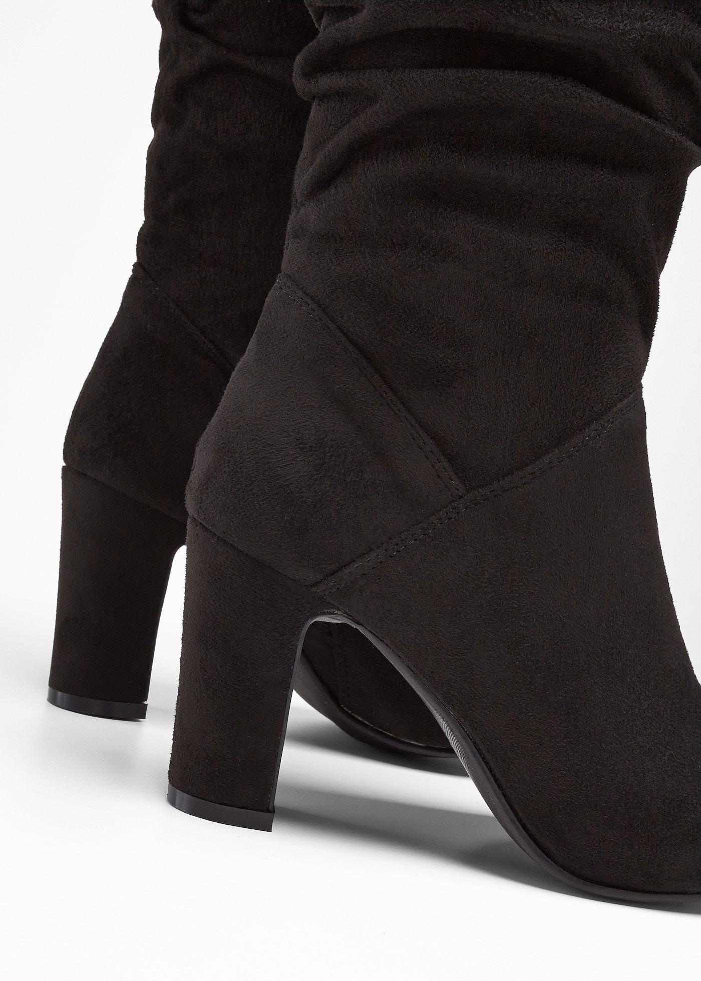 Kozaki z marszczoną cholewką - Bonprix