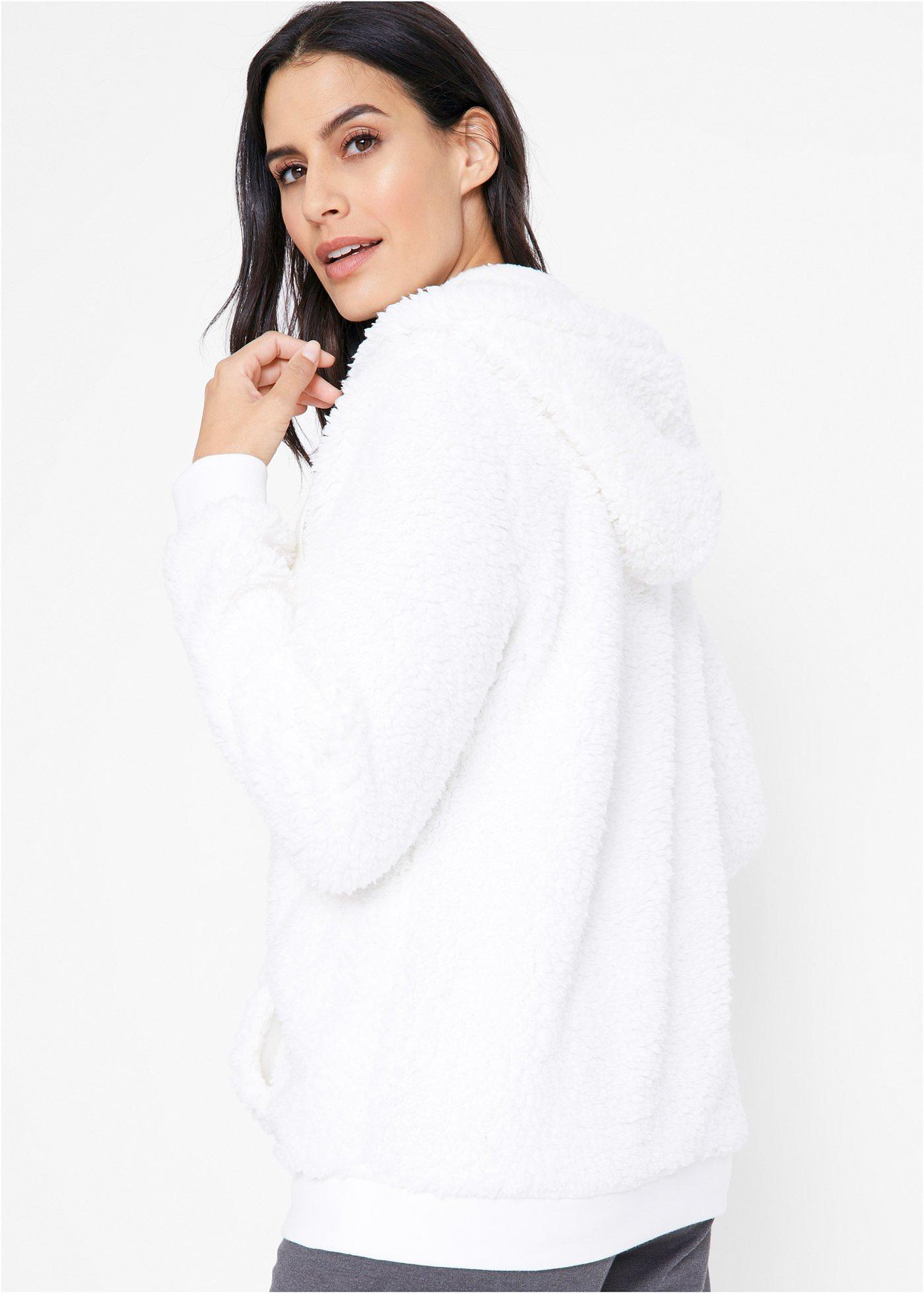 ivory ella fluffy jacket