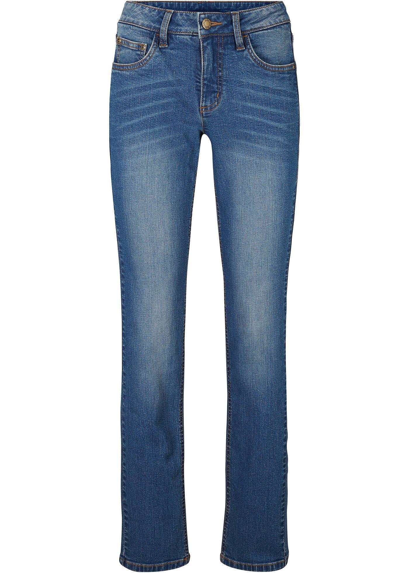 Wide Leg Jeans Mid Waist, Stretch