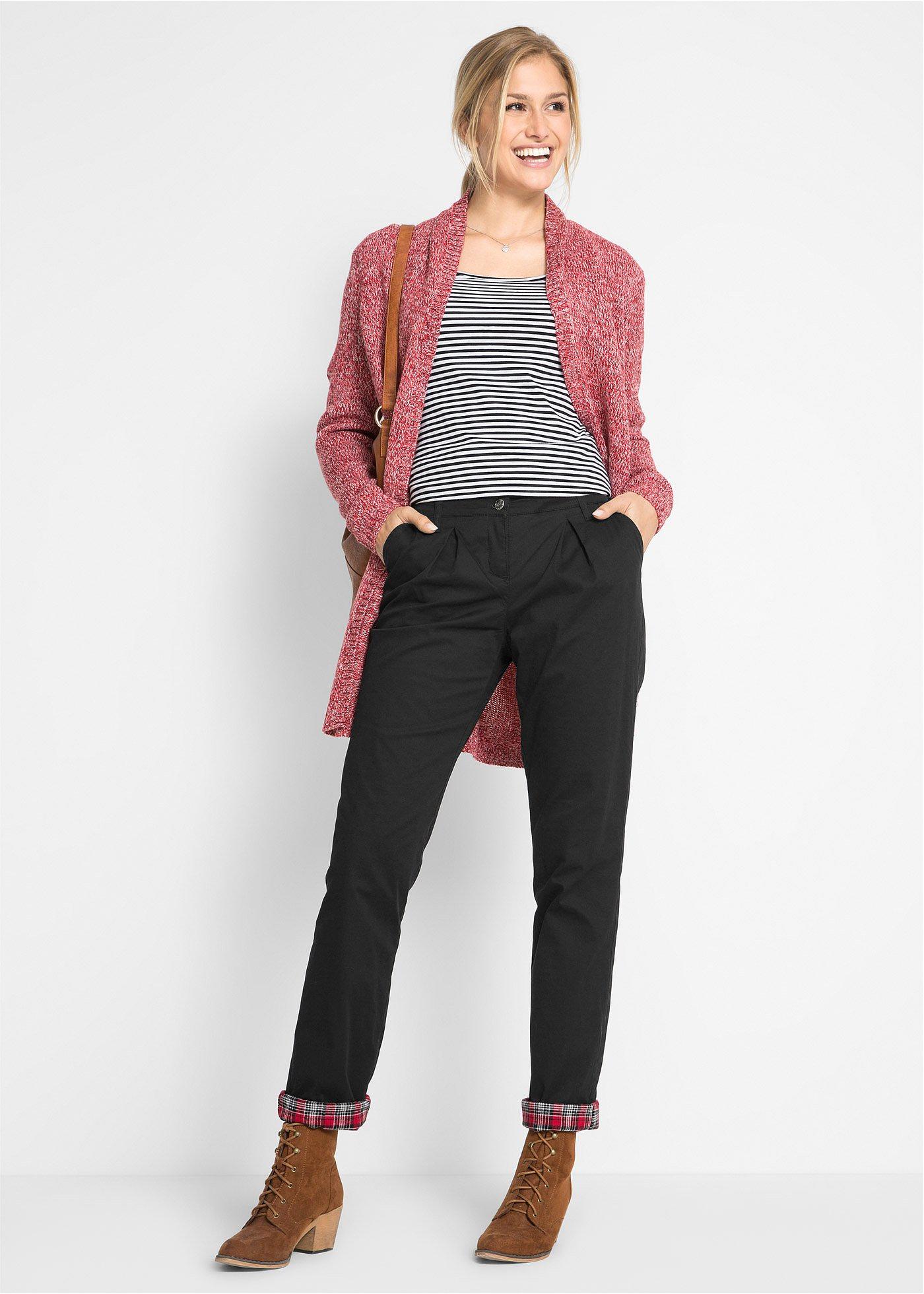 Spodnie chino ocieplane - Bonprix