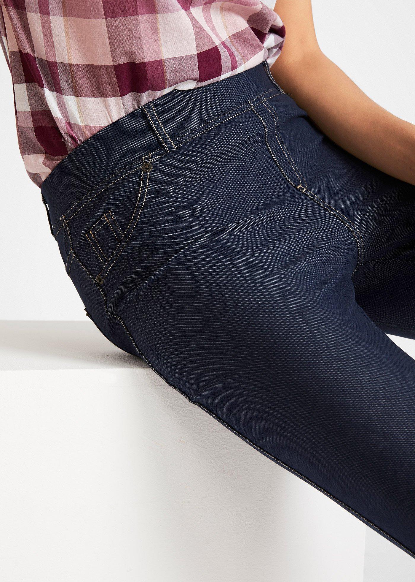 Legginsy rybaczki w optyce dżinsowych - Bonprix