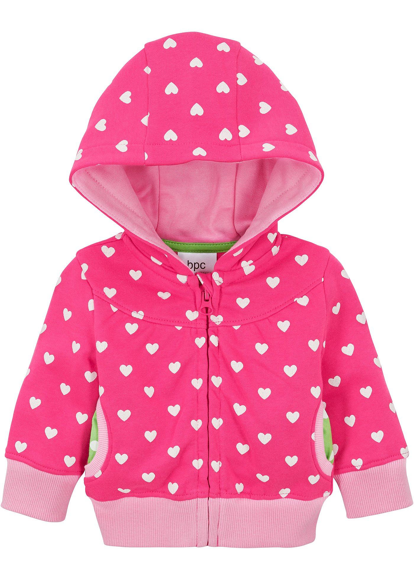 Baby Sweatjacke mit Kapuze Bio-Baumwolle