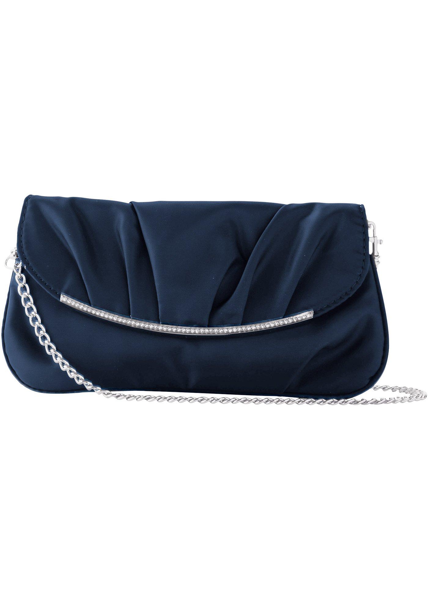 Festlich und charmant Clutch mit Raffung dunkelblau