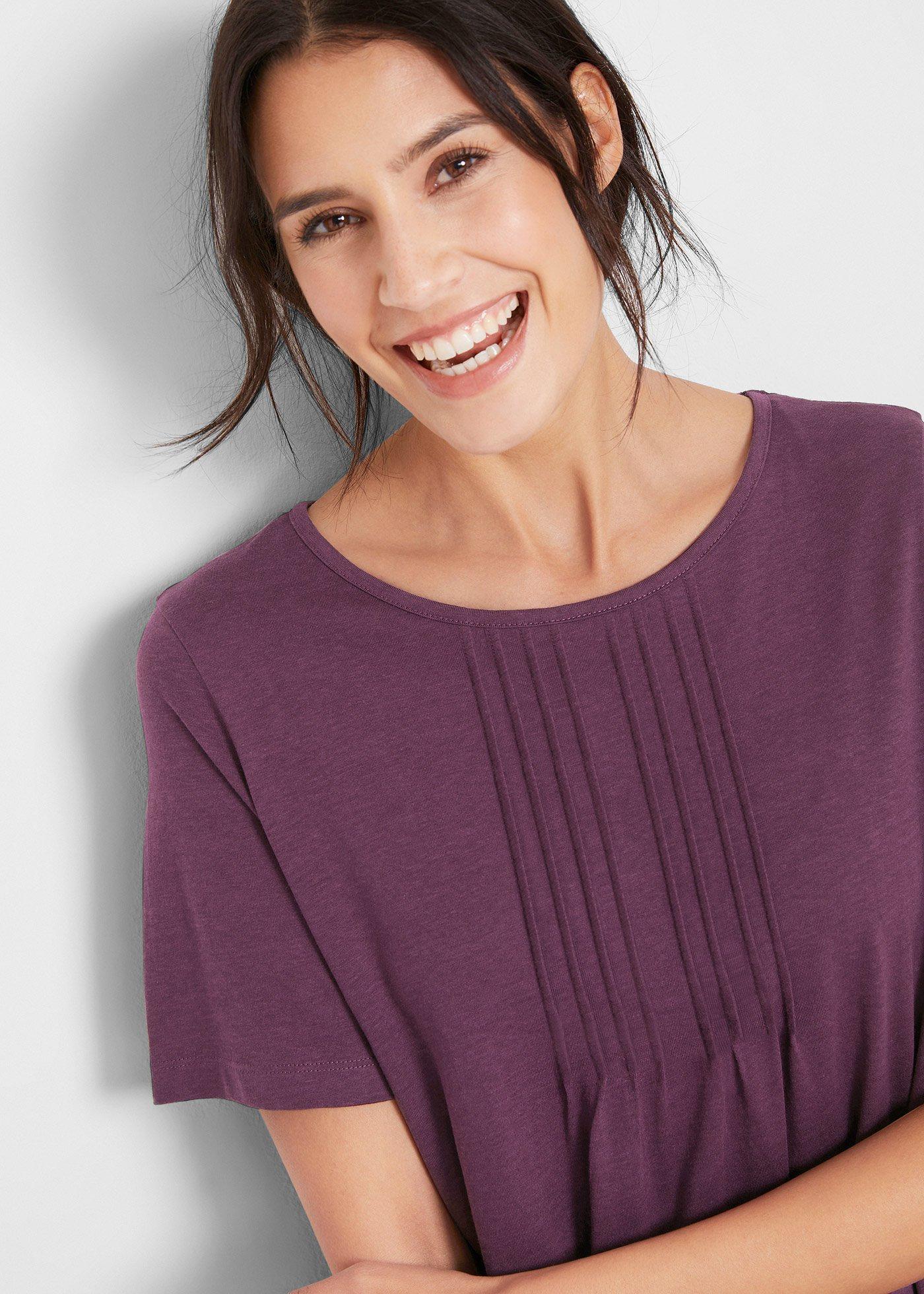 T-shirt o linii litery A, krótki rękaw - Bonprix