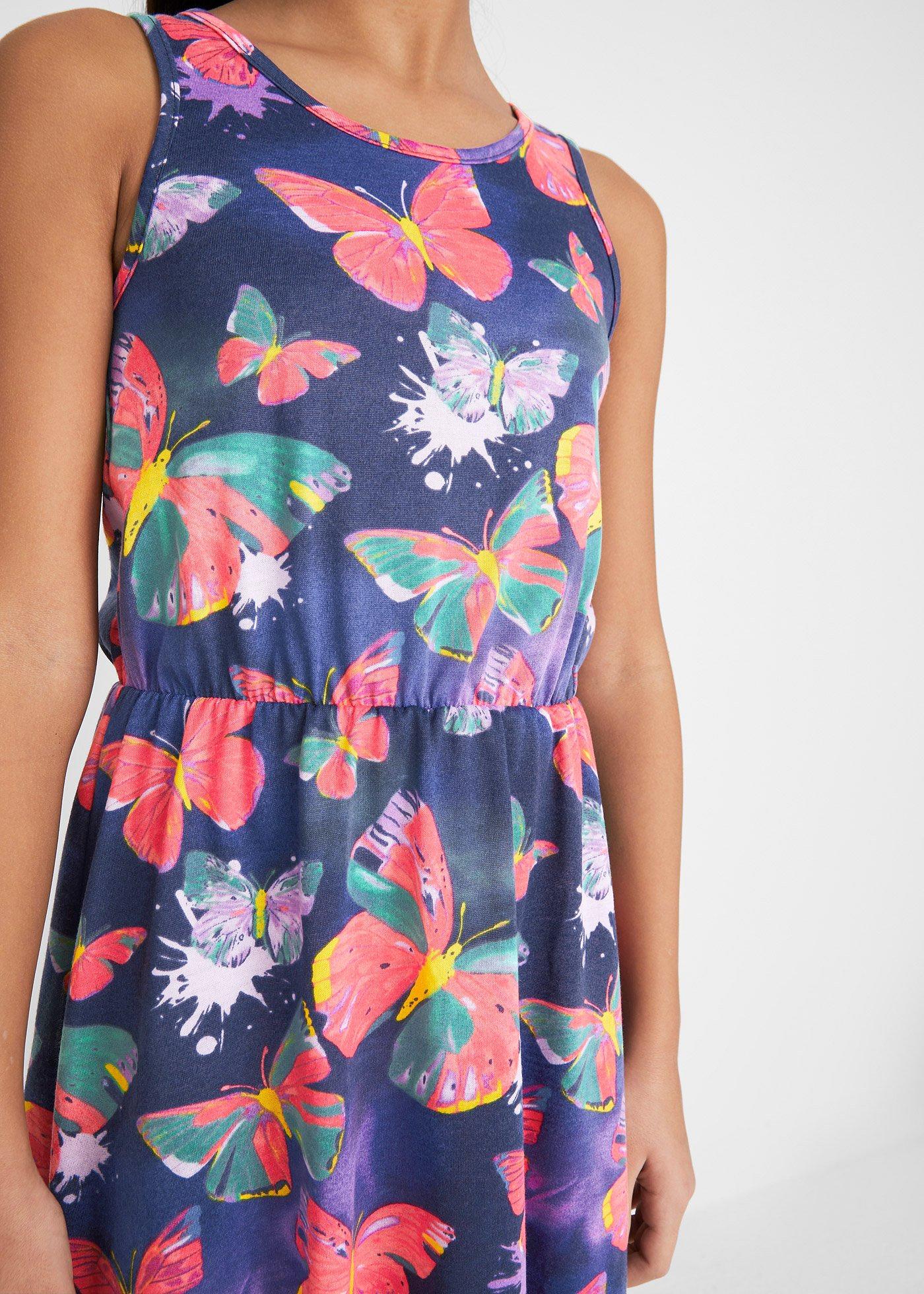 Sukienka z dżerseju, z dłuższym tyłem - Bonprix