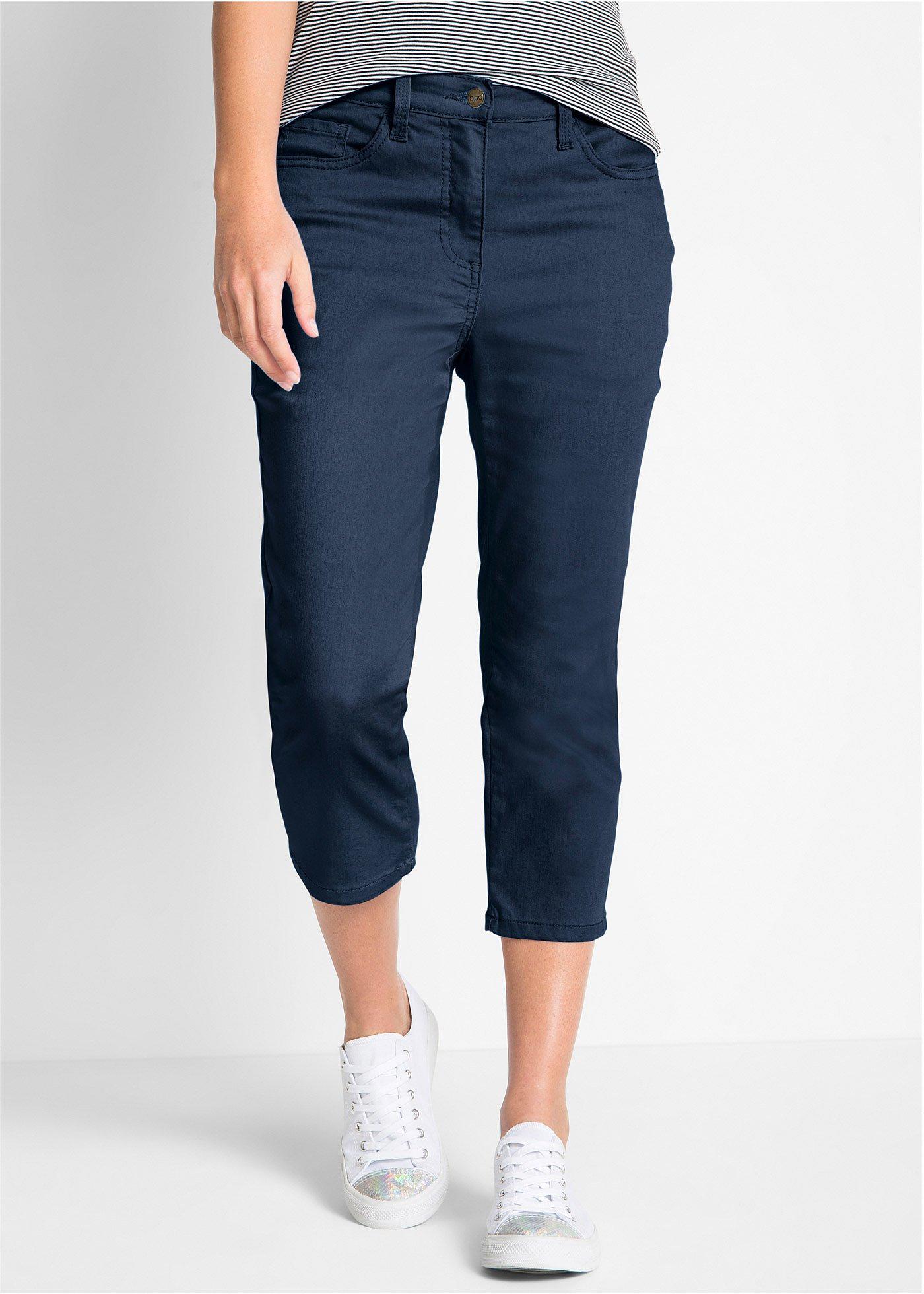 Dżinsy Straight, mid waist, z wygodnym paskiem - Bonprix