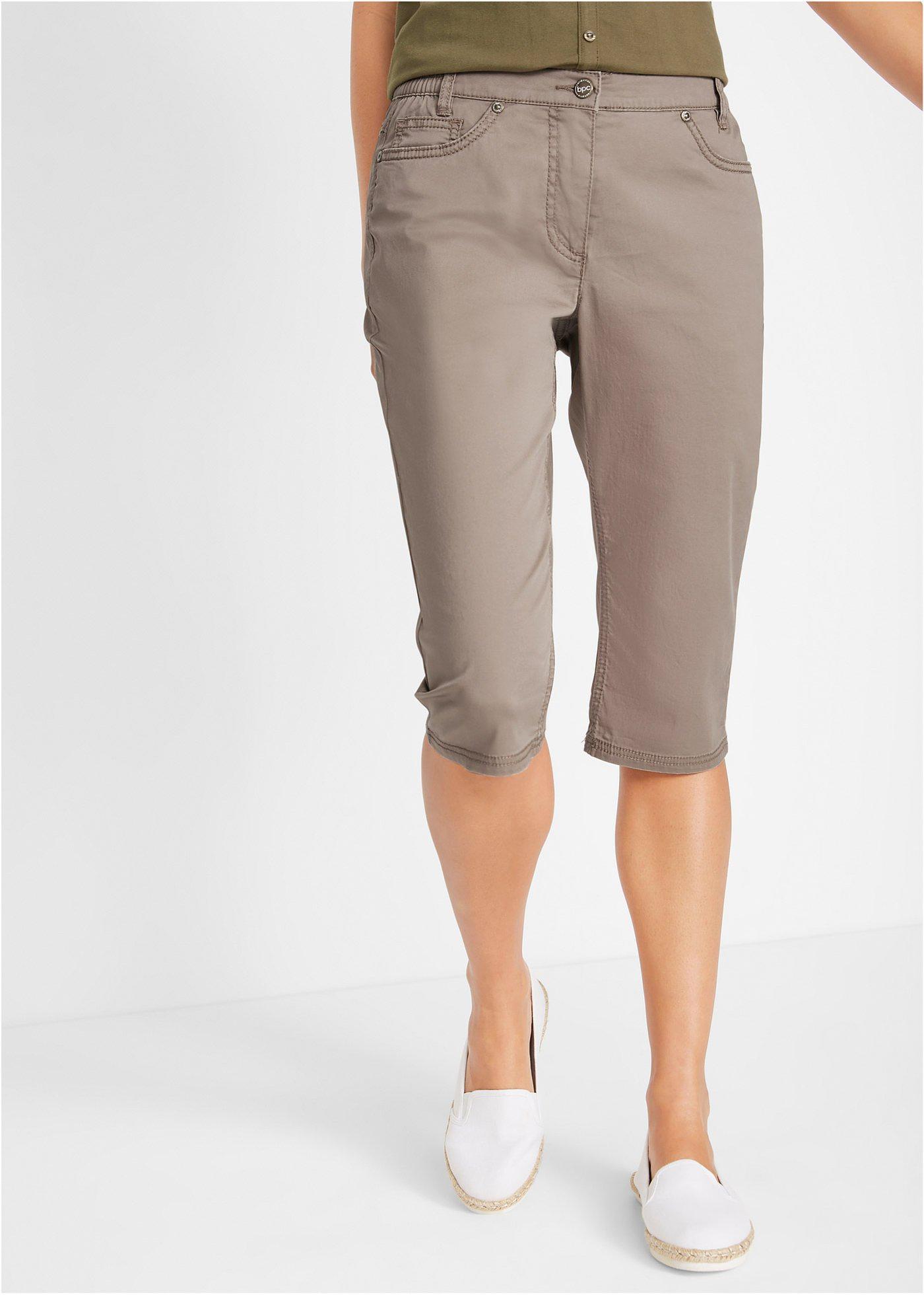 Stretchhose in Bermuda-Länge, Bequembund mit seitlichen