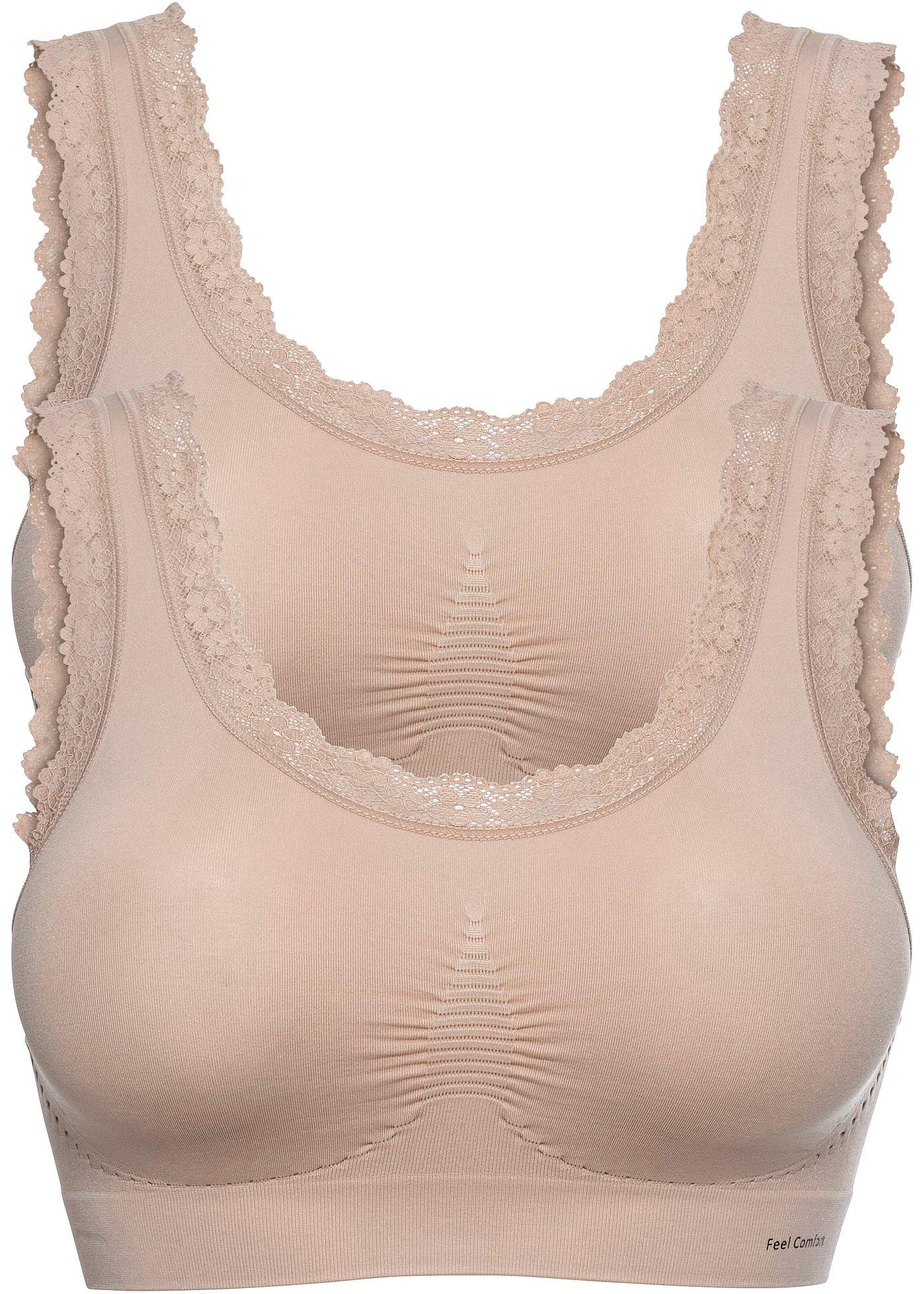 Biustonosz bezszwowy bustier z kolekcji Feel Comfort (2 szt.) - Bonprix