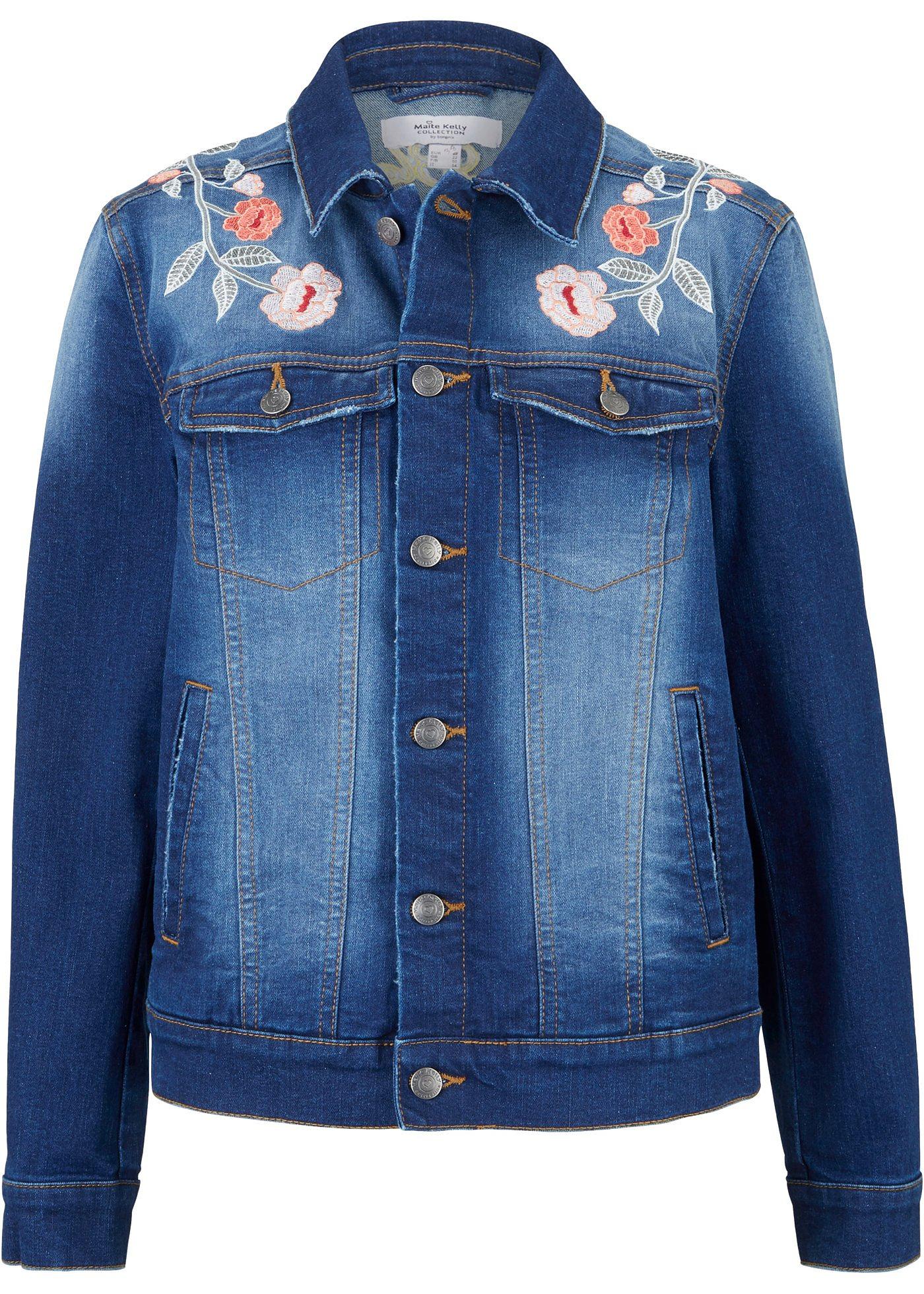 bestickte jeansjacke damen