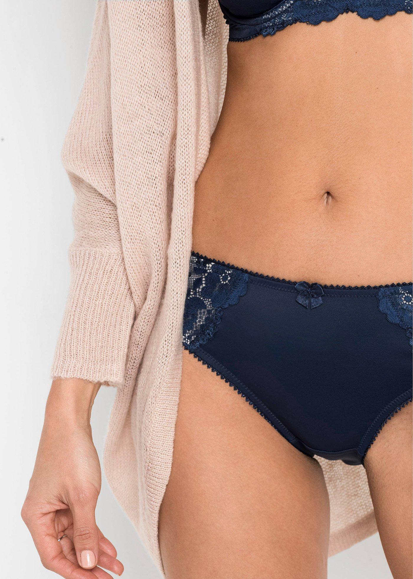 Figi z delikatną koronką (2 pary) - Bonprix