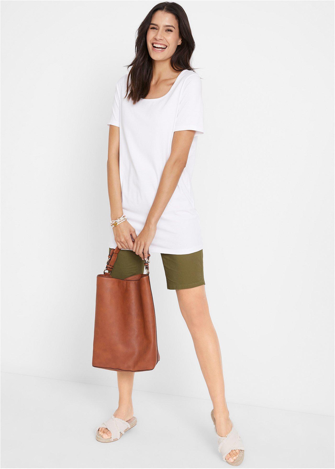 Długi shirt (2 szt.) - Bonprix