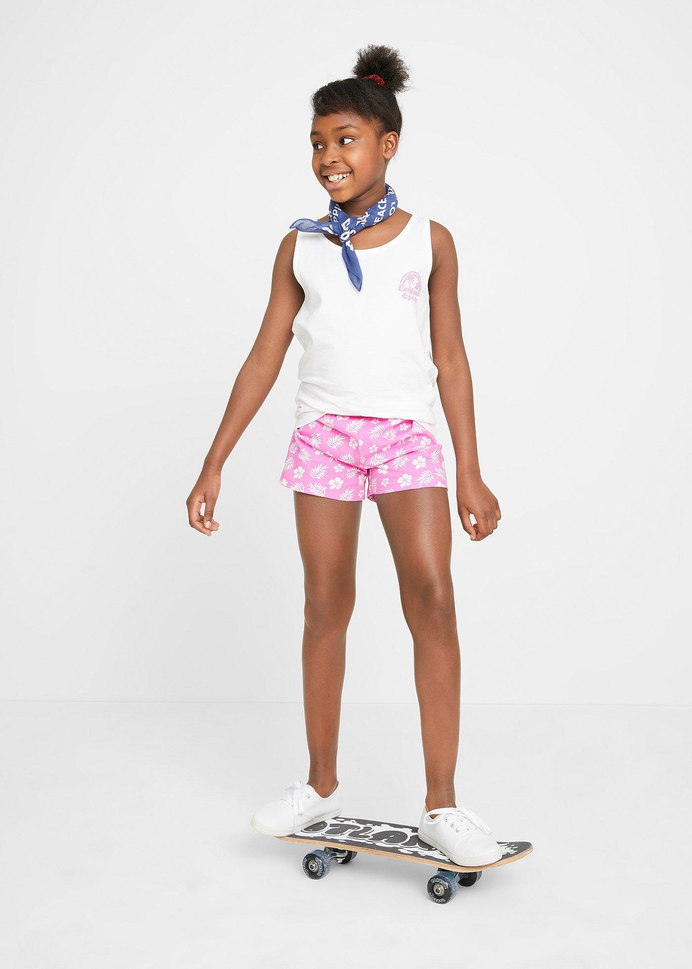 Krótkie spodenki dżersejowe z czystej bawełny organicznej (2 pary) - Bonprix