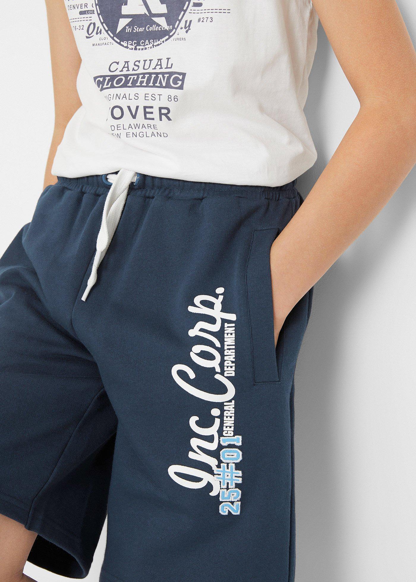 Bermudy dresowe chłopięce z bawełny organicznej - Bonprix