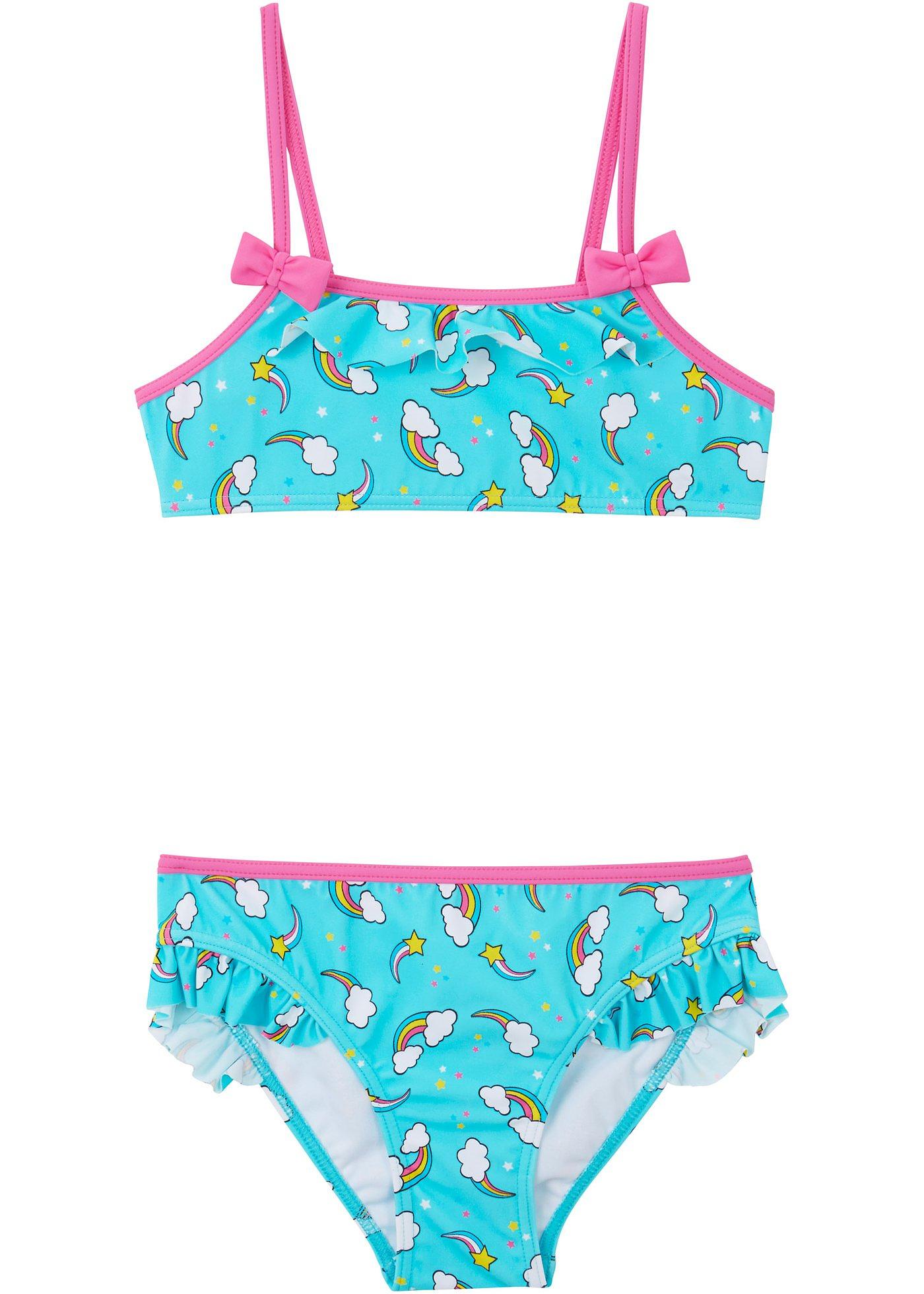 Bikini Mädchen (2tlg. Set) aqua bedruckt bpc bonprix collection