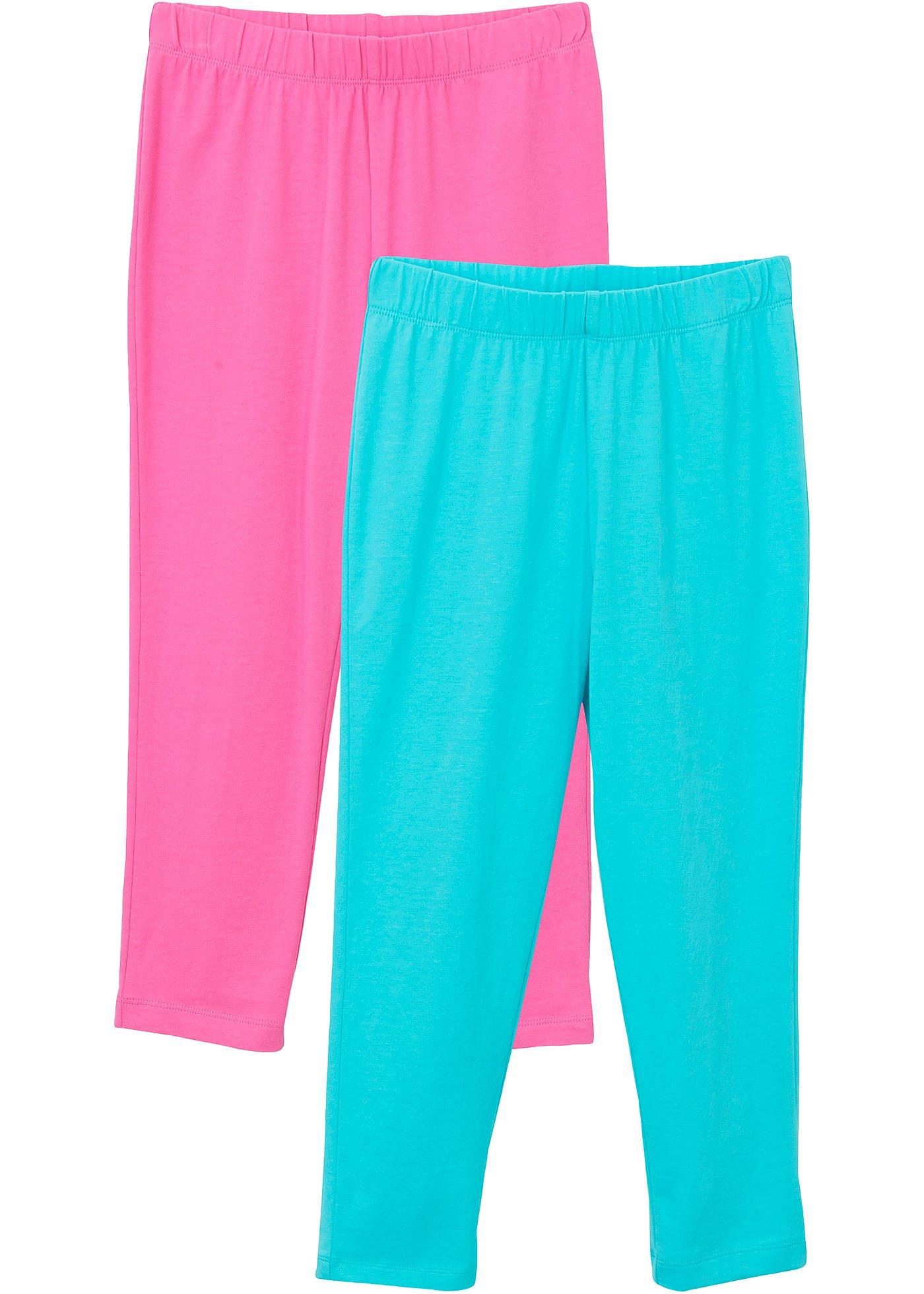 Legginsy rybaczki z elastycznej mieszanki bawełny (2 pary) - Bonprix