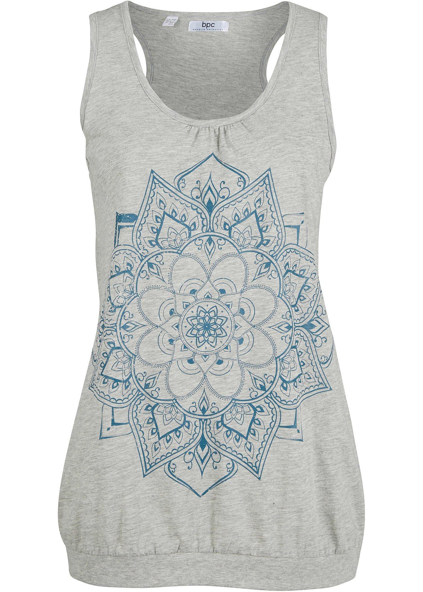 Baumwoll Tanktop mit Mandala-Print