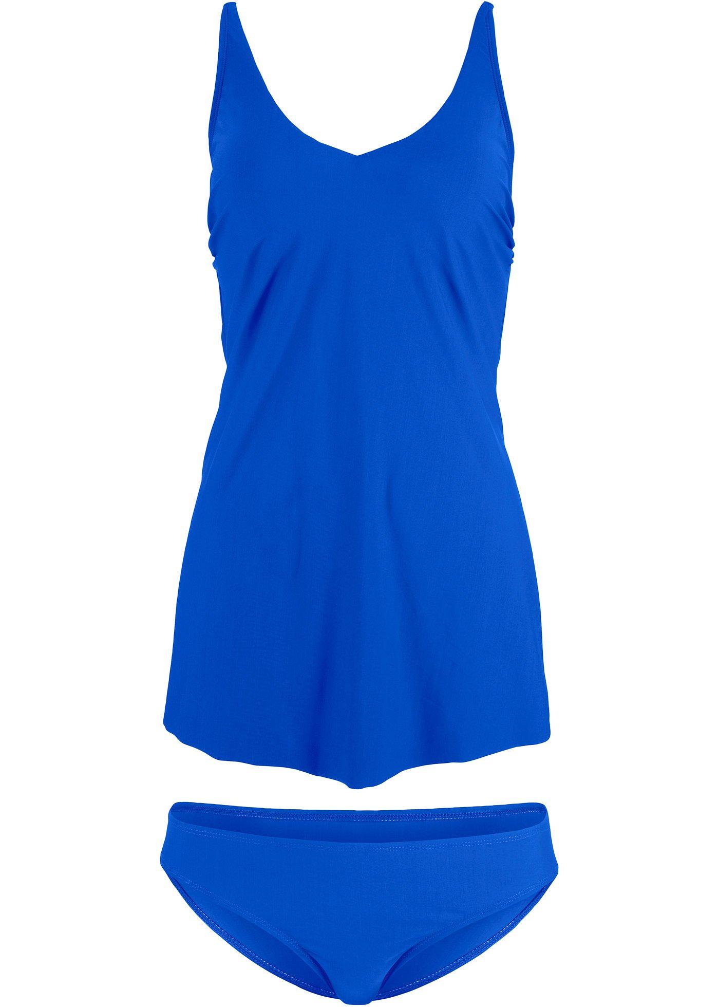 Bequemer Tankini in langer Form dunkelblau