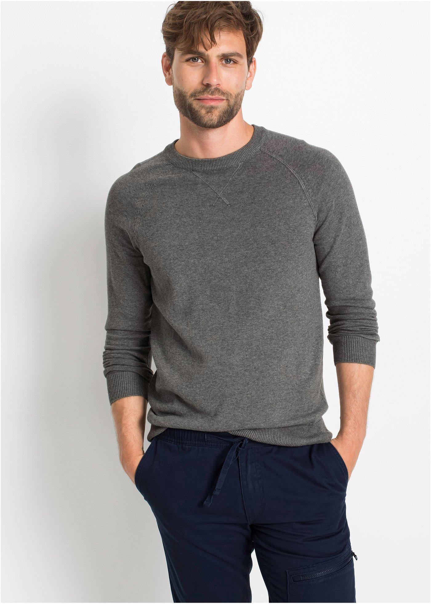 Cienki sweter z czystej bawełny (2 szt.) - Bonprix