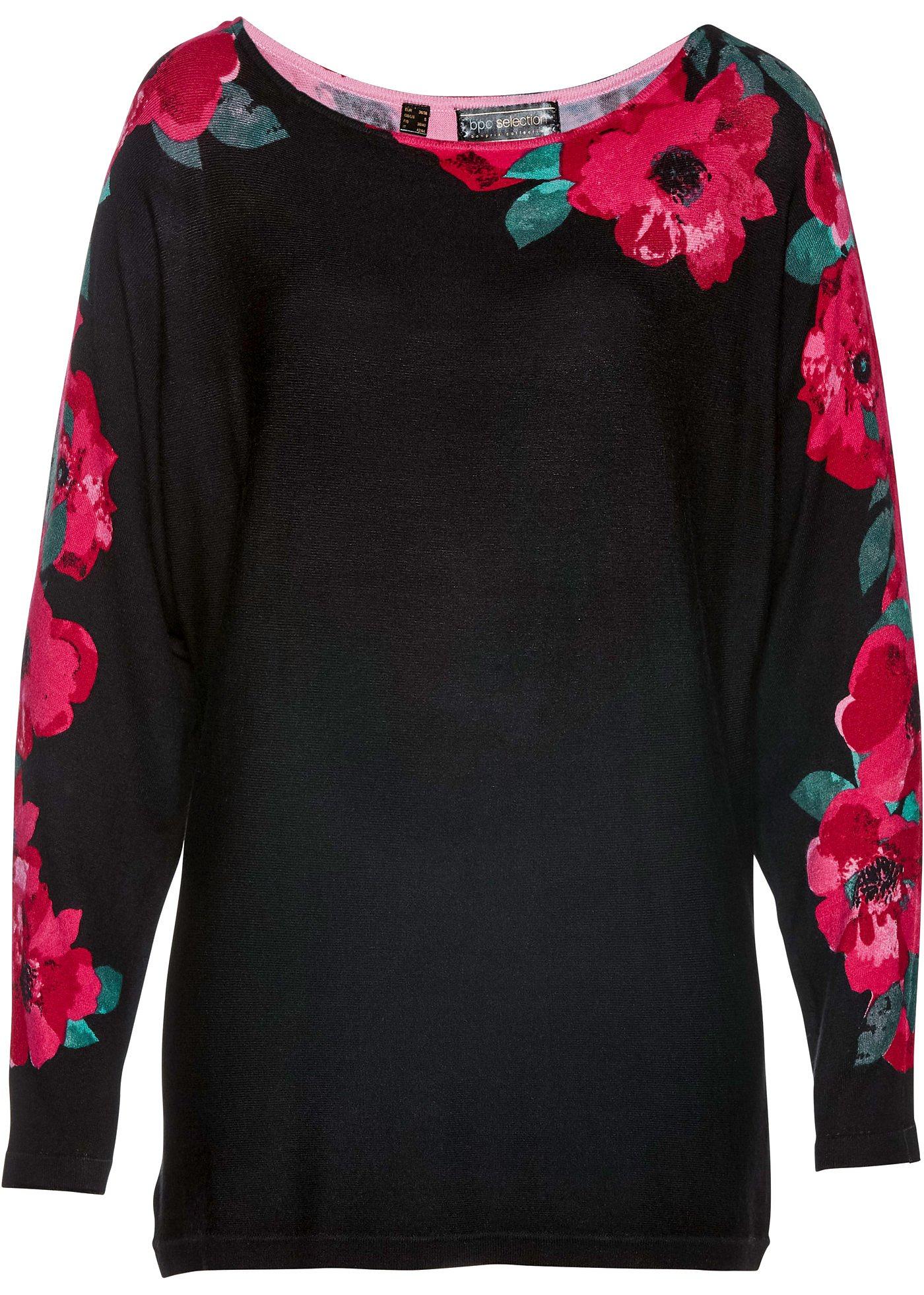 pullover schwarz pink