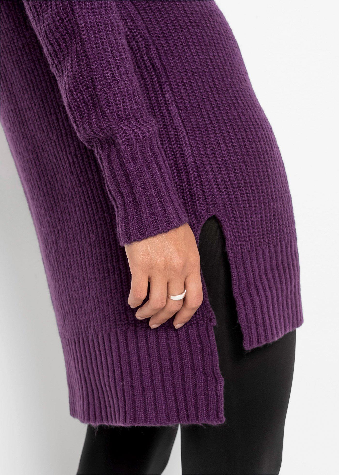 Długi sweter dzianinowy - Bonprix