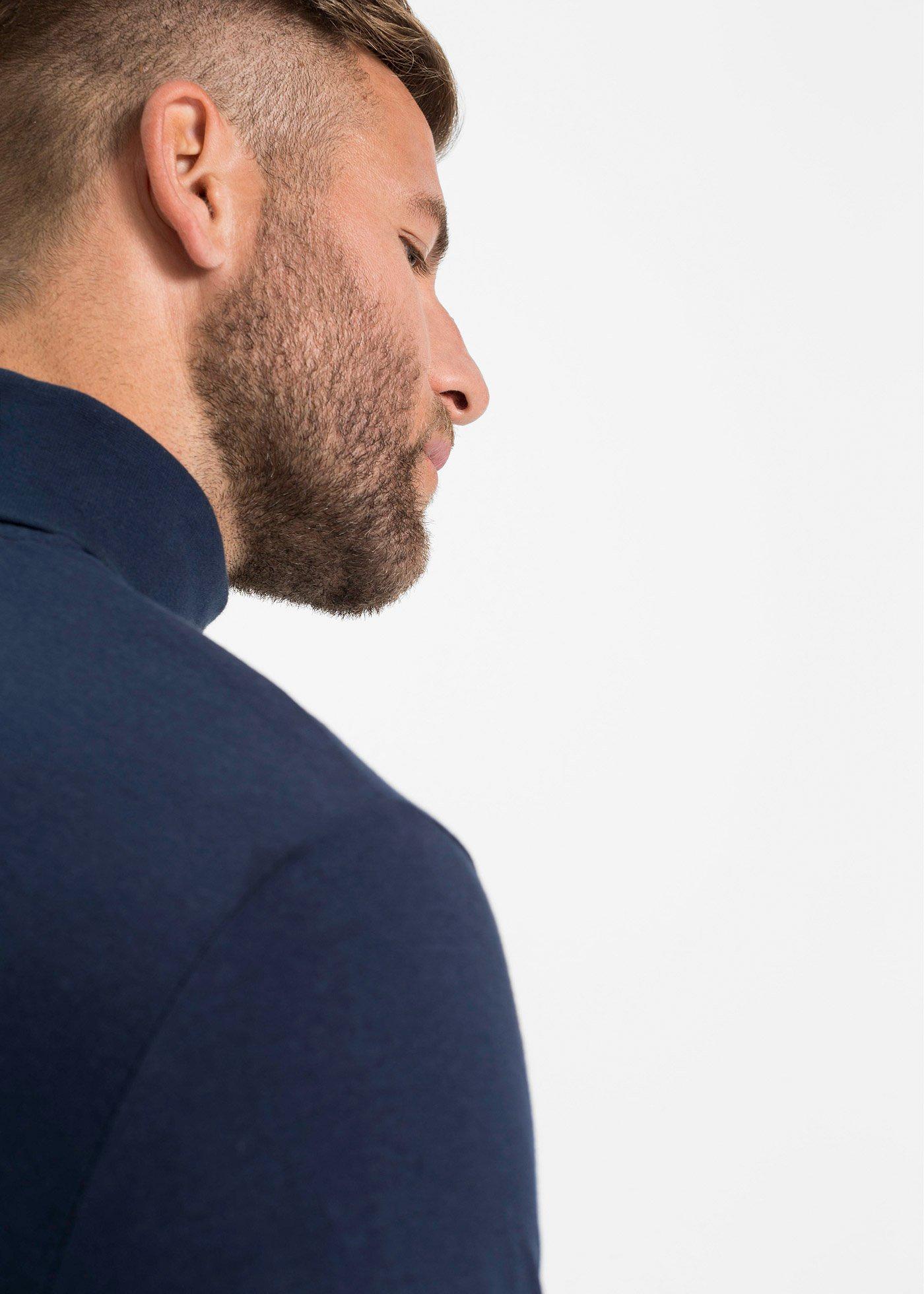 Shirt z długim rękawem i golfem, z czystej bawełny - Bonprix