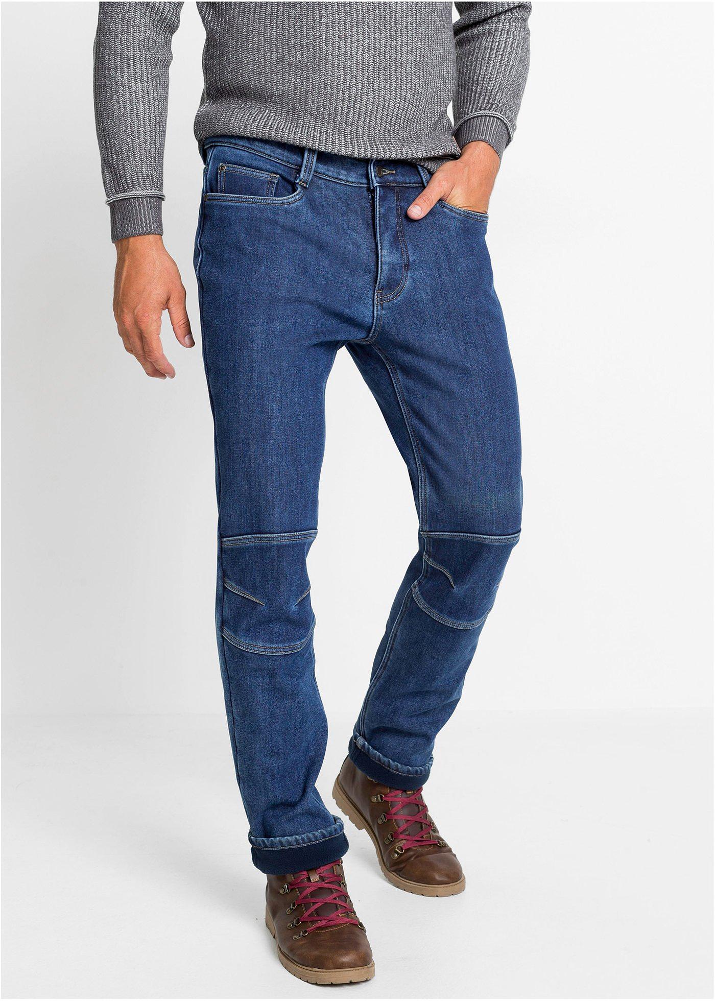 Modische ThermoJeans mit wärmendem Fleecefutter dark denim