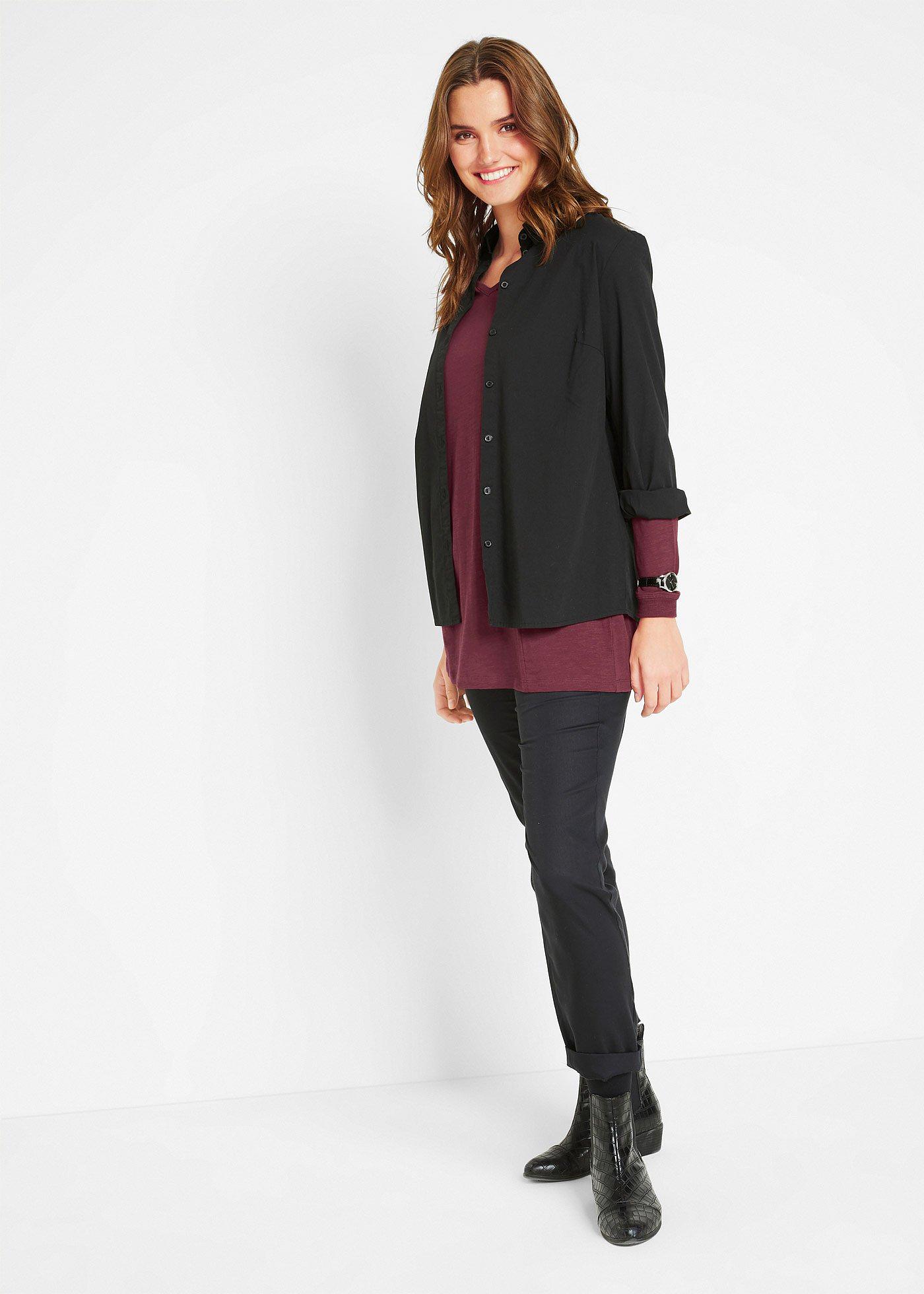 Długi shirt z bawełny organicznej - Bonprix