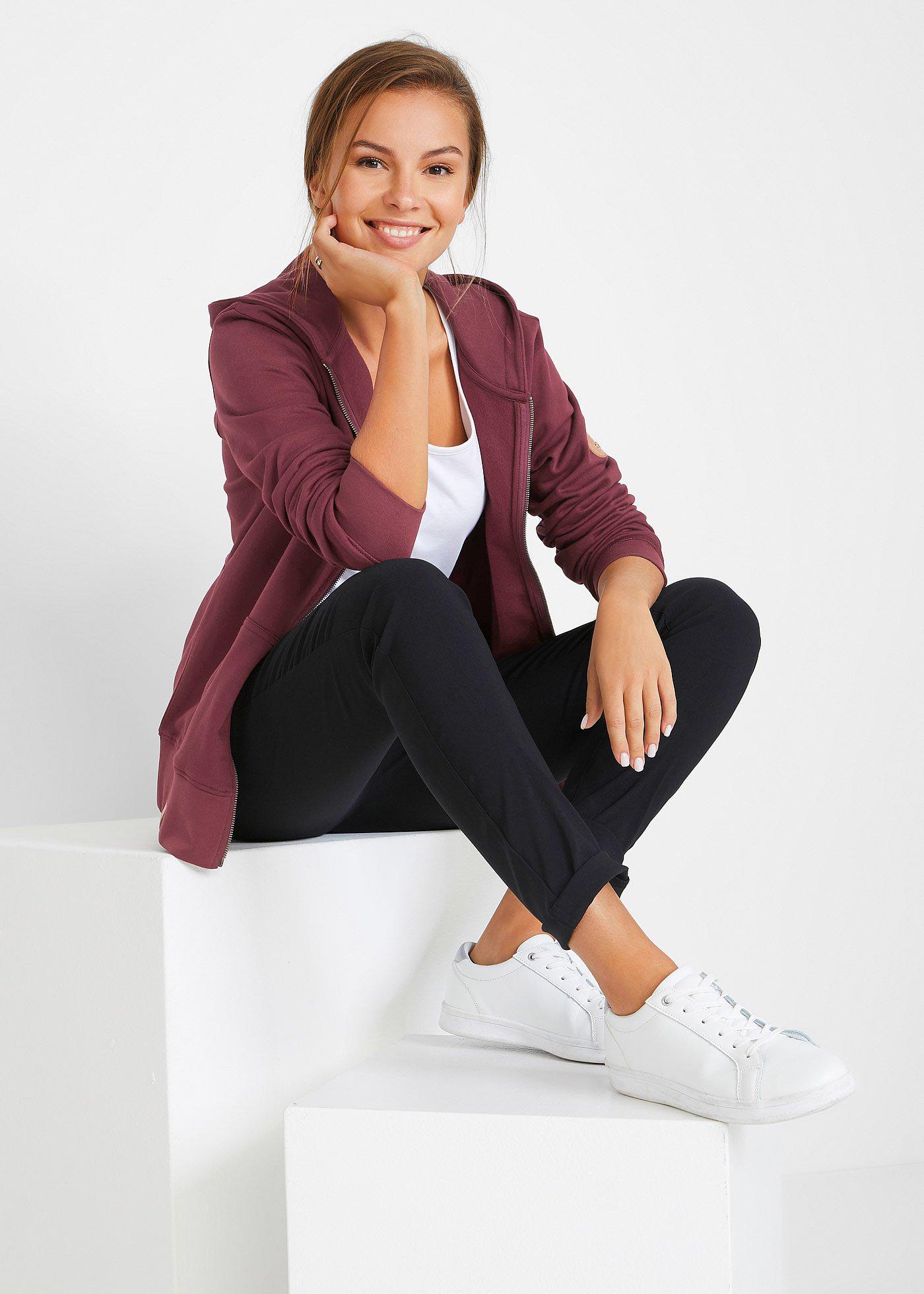 Bluza rozpinana z kapturem, z czystej bawełny - Bonprix