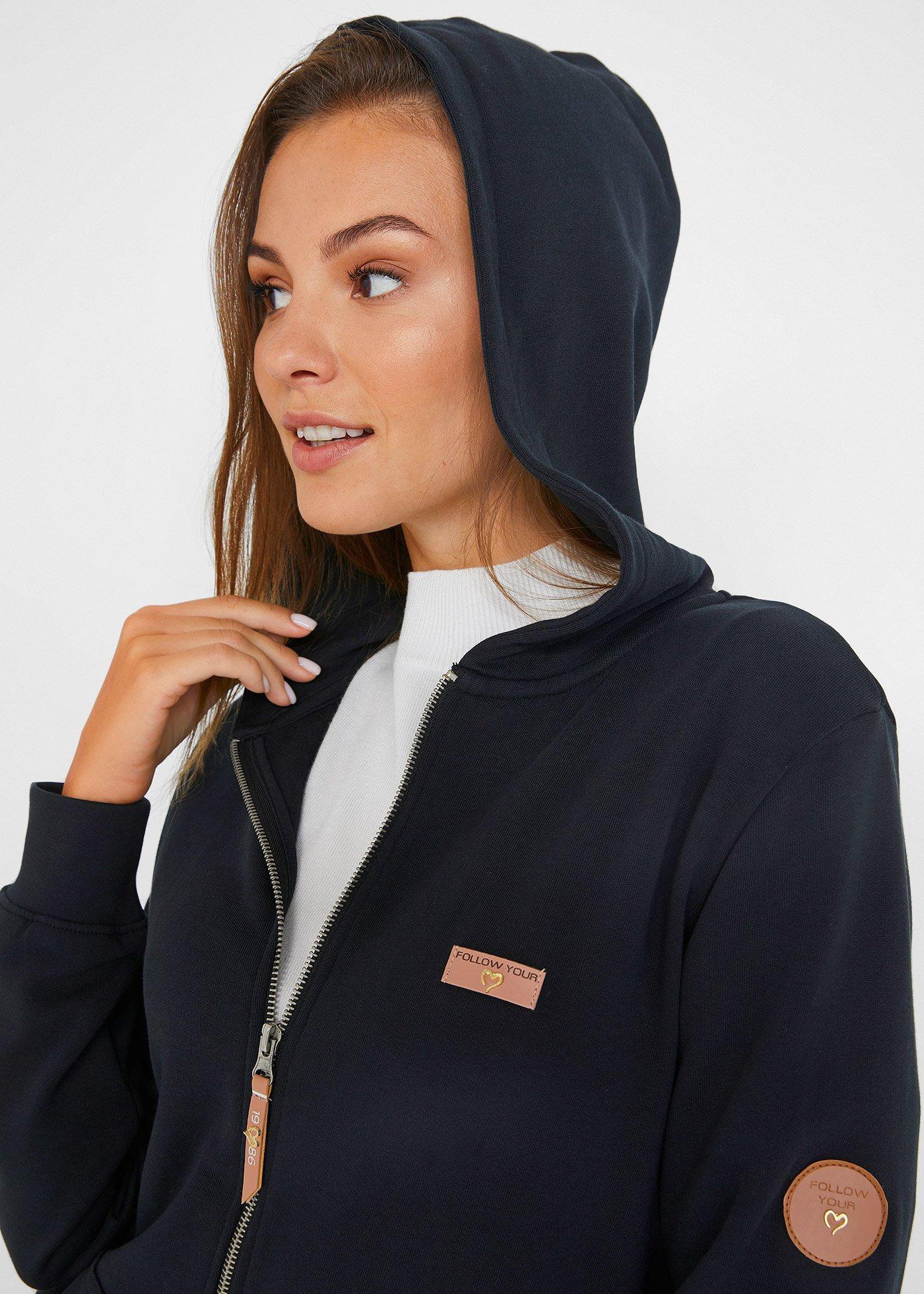 Bluza rozpinana z kapturem, z czystej bawełny - Bonprix