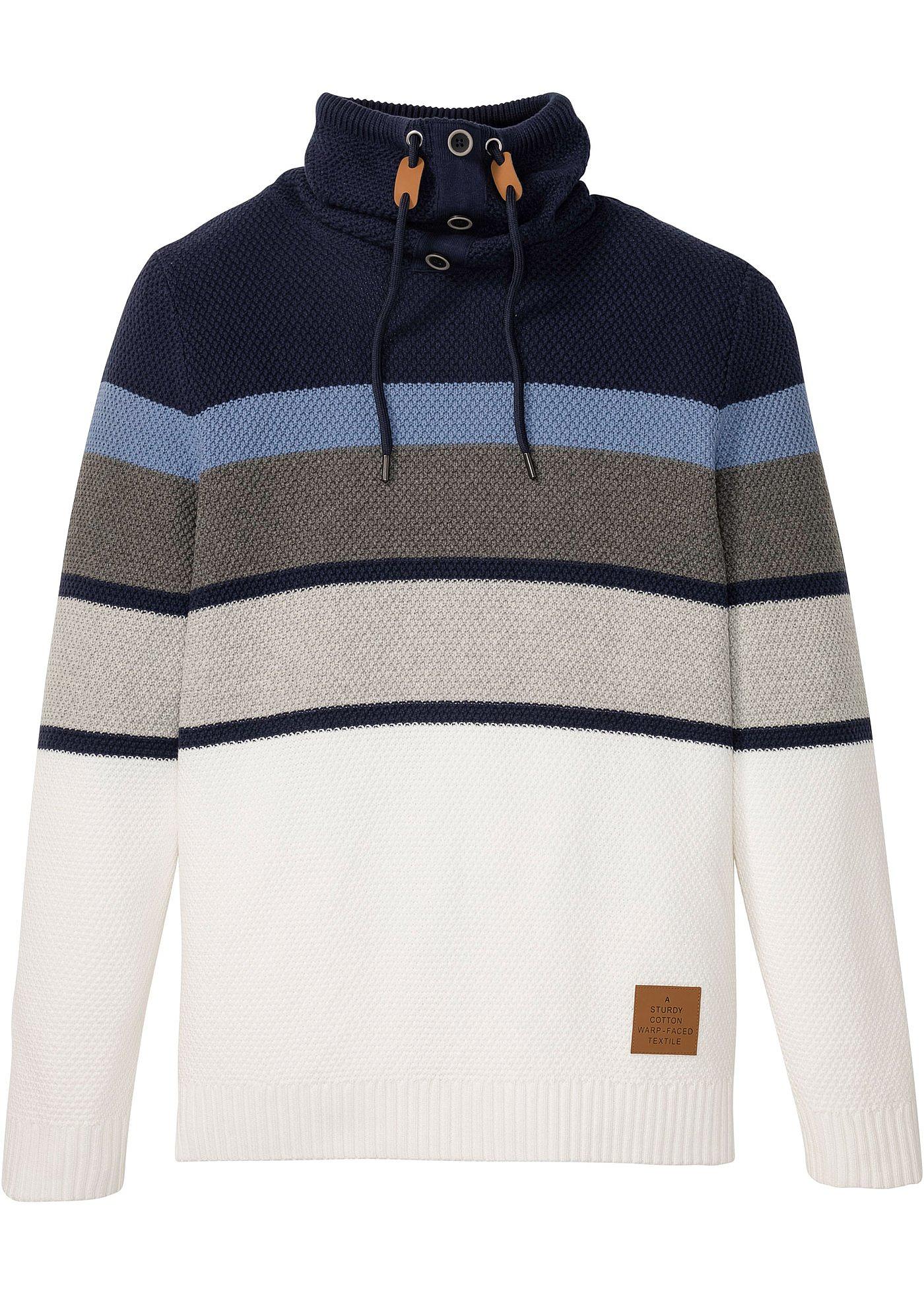 Pull en grosse maille à col tube 100% coton