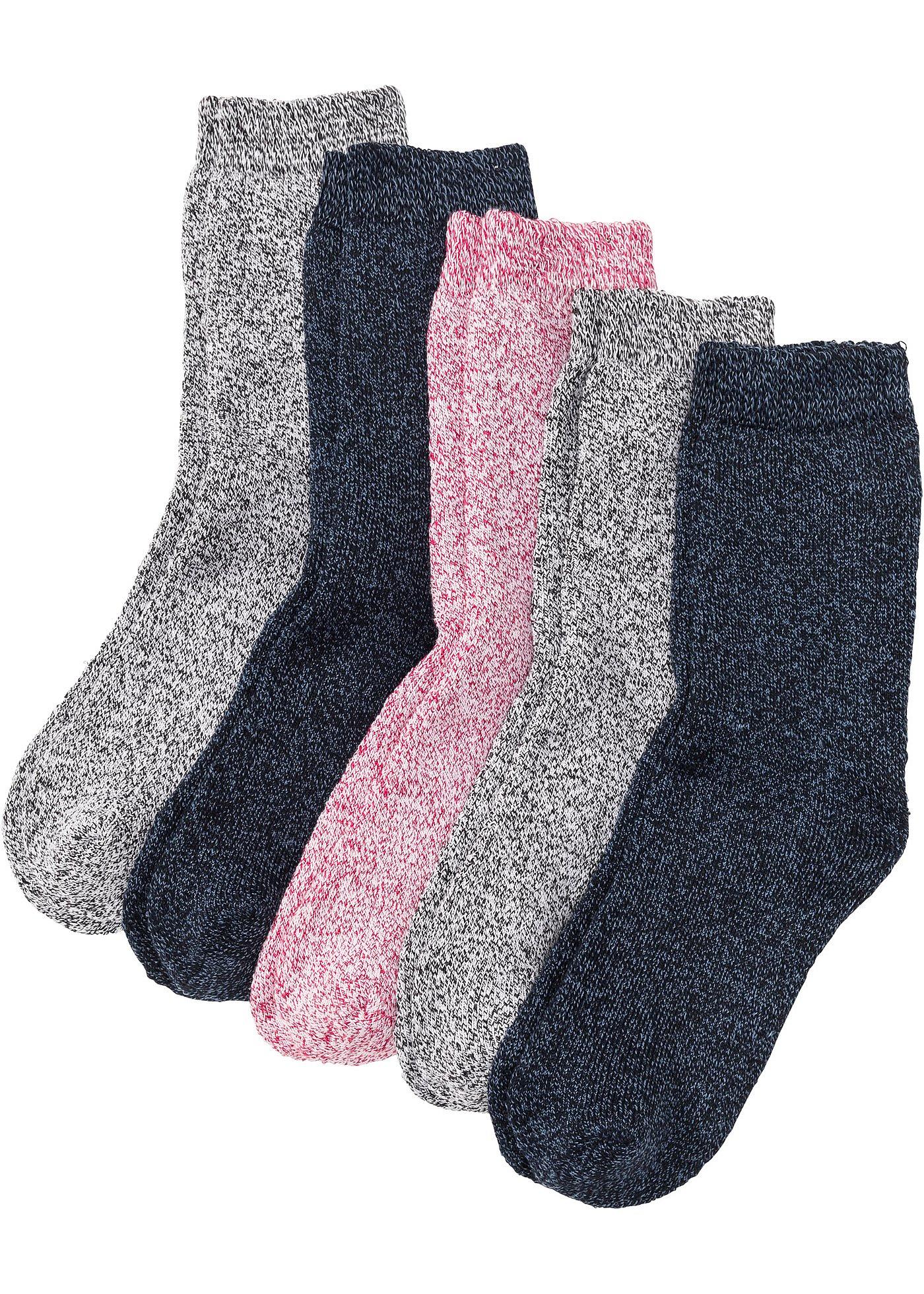 Thermo Frottee Socken mit Bio-Baumwolle (5er Pack)