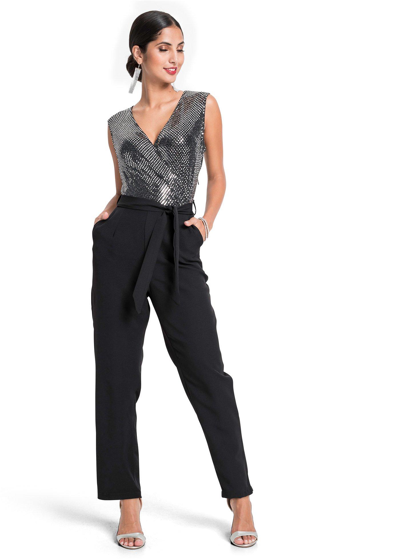 Jumpsuit mit Applicationen schwarz Damen BODYFLIRT boutique