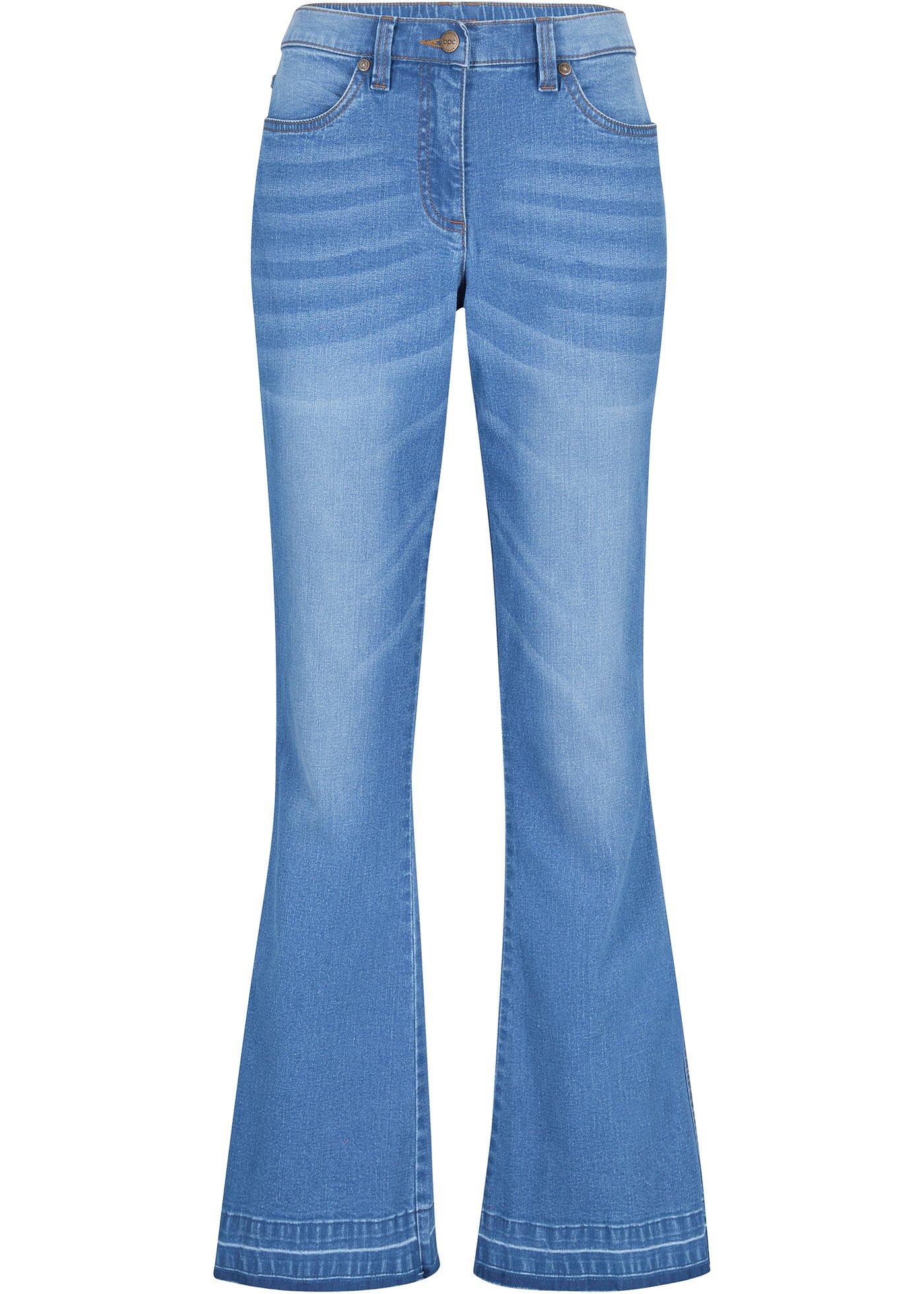 BootcutJeans mit Bequemund und leicht ausgefranstem Saum blue