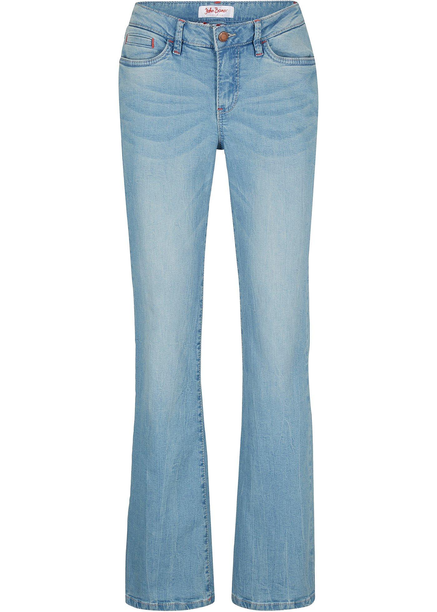 Bootcut Jeans Mid Waist, Stretch günstig online kaufen