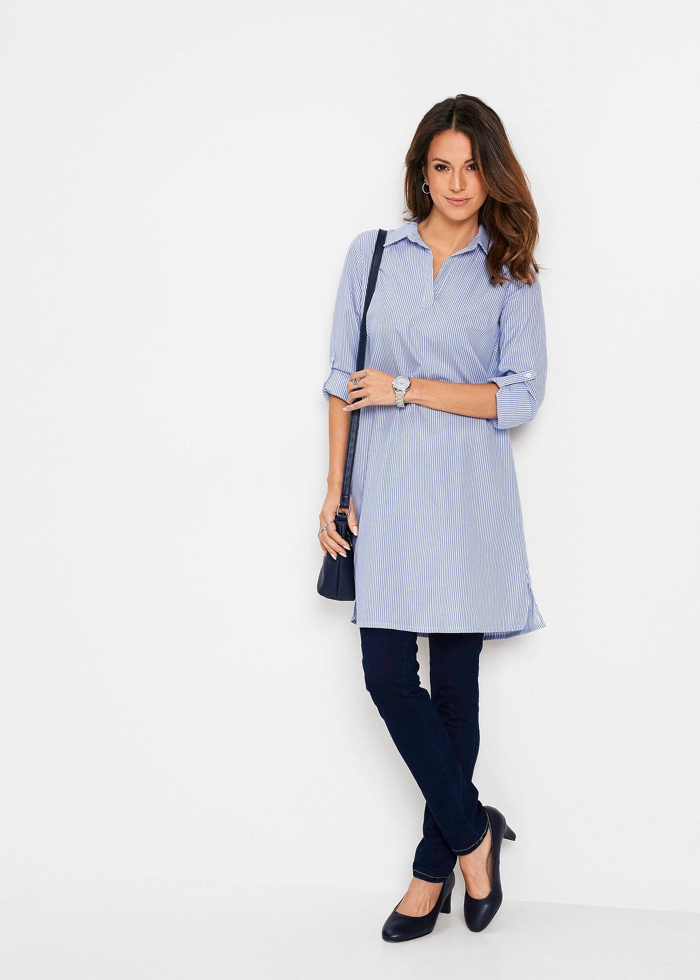 Sukienka szmizjerka z czystej bawełny - Bonprix