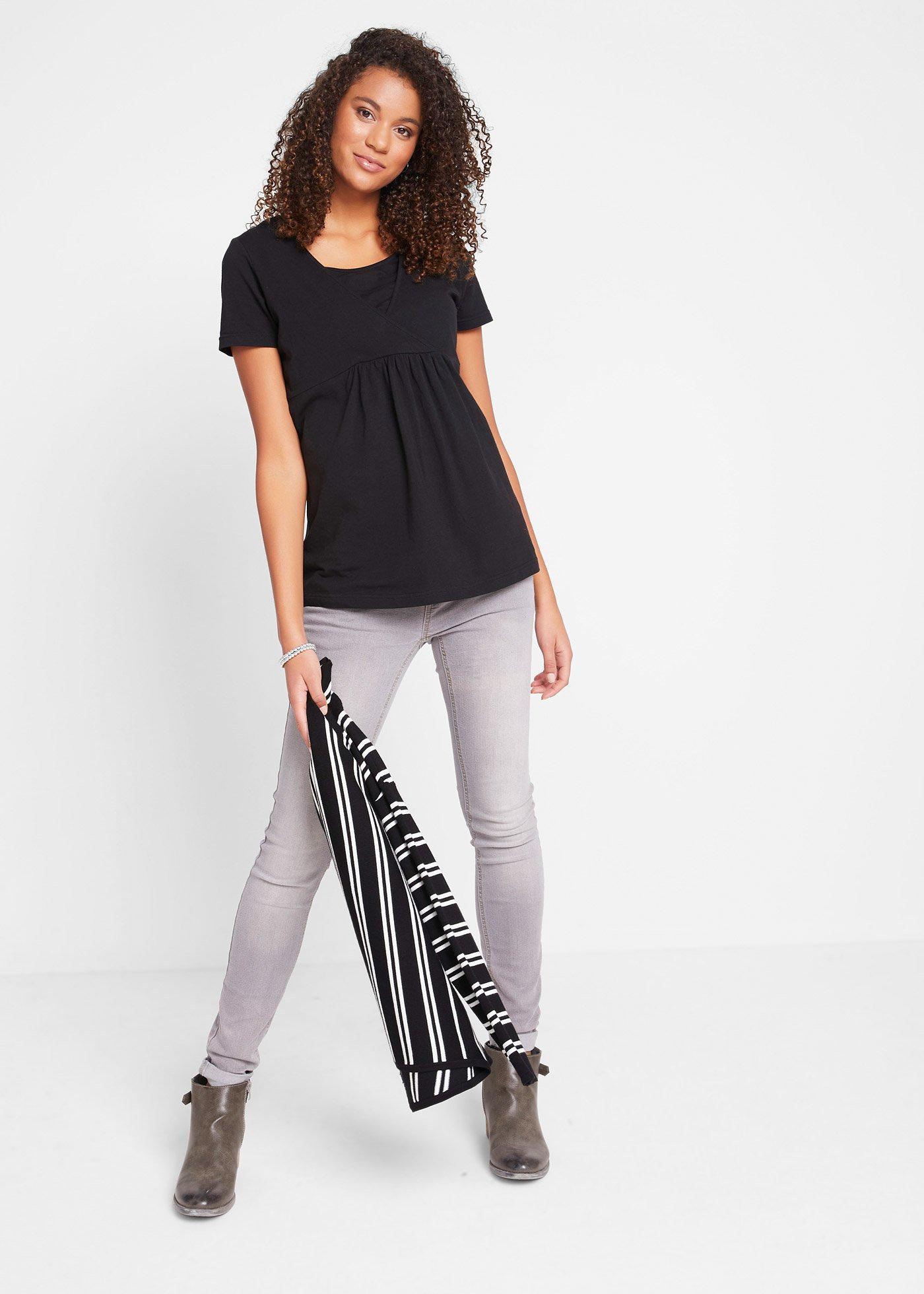 Shirt 2 w1 ciążowy i do karmienia (2 szt.) - Bonprix