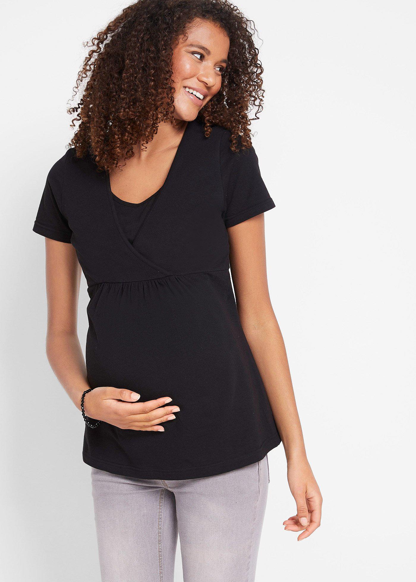 Shirt 2 w1 ciążowy i do karmienia (2 szt.) - Bonprix