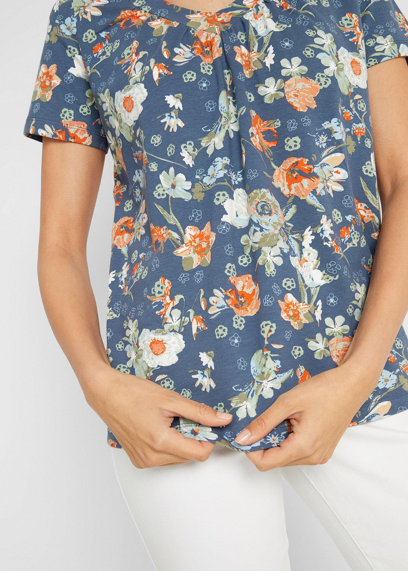 Shirt z bawełny organicznej z nadrukiem, krótki rękaw - Bonprix