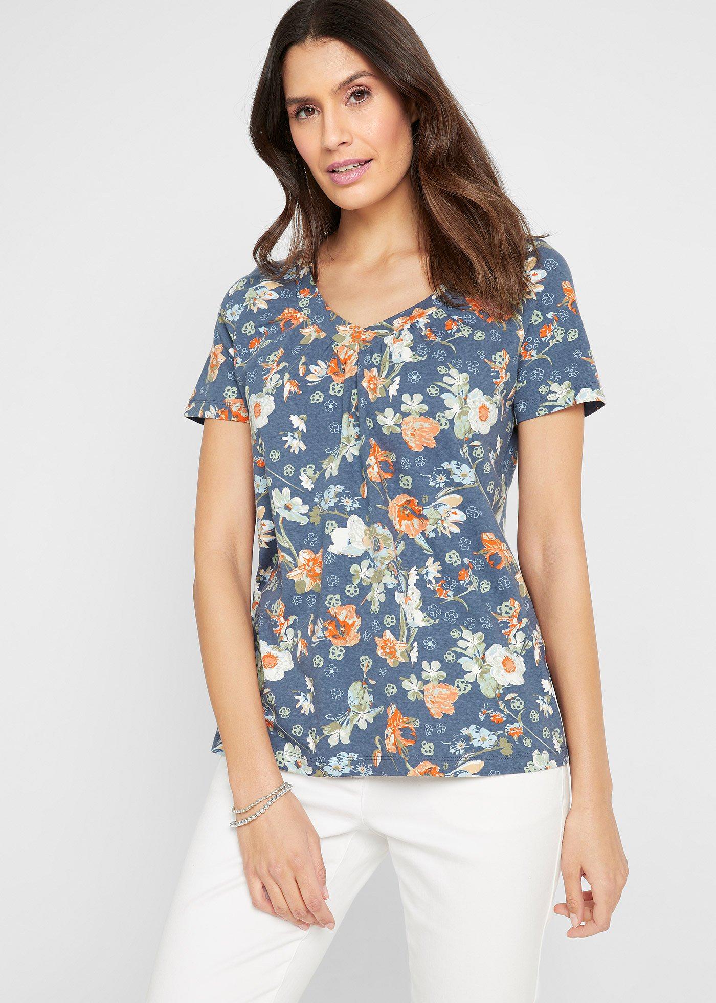 Shirt z bawełny organicznej z nadrukiem, krótki rękaw - Bonprix