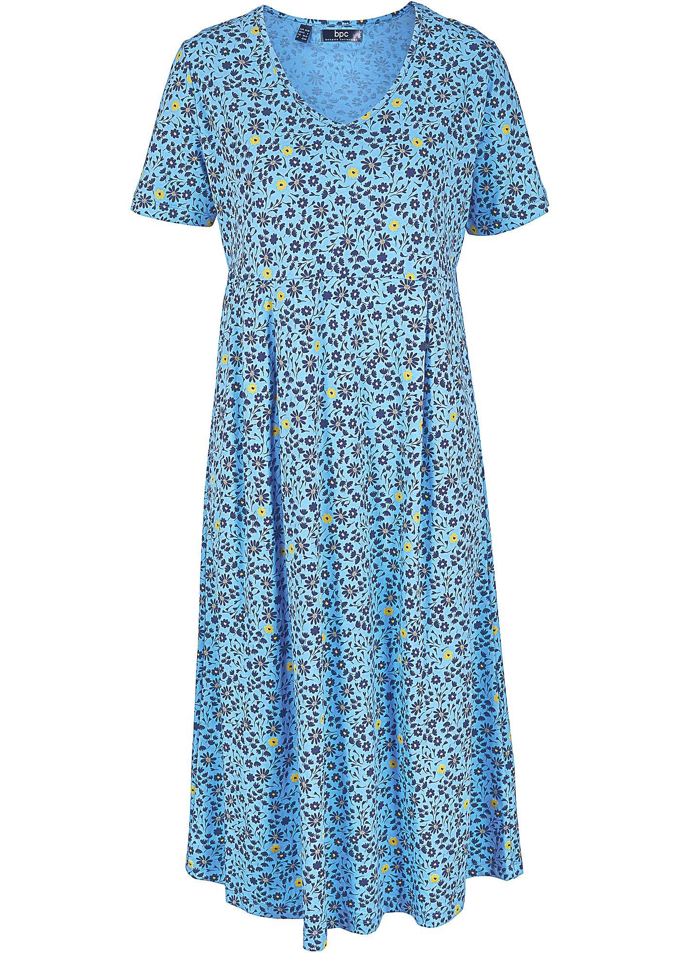 Baumwoll-Jerseykleid, Midilänge