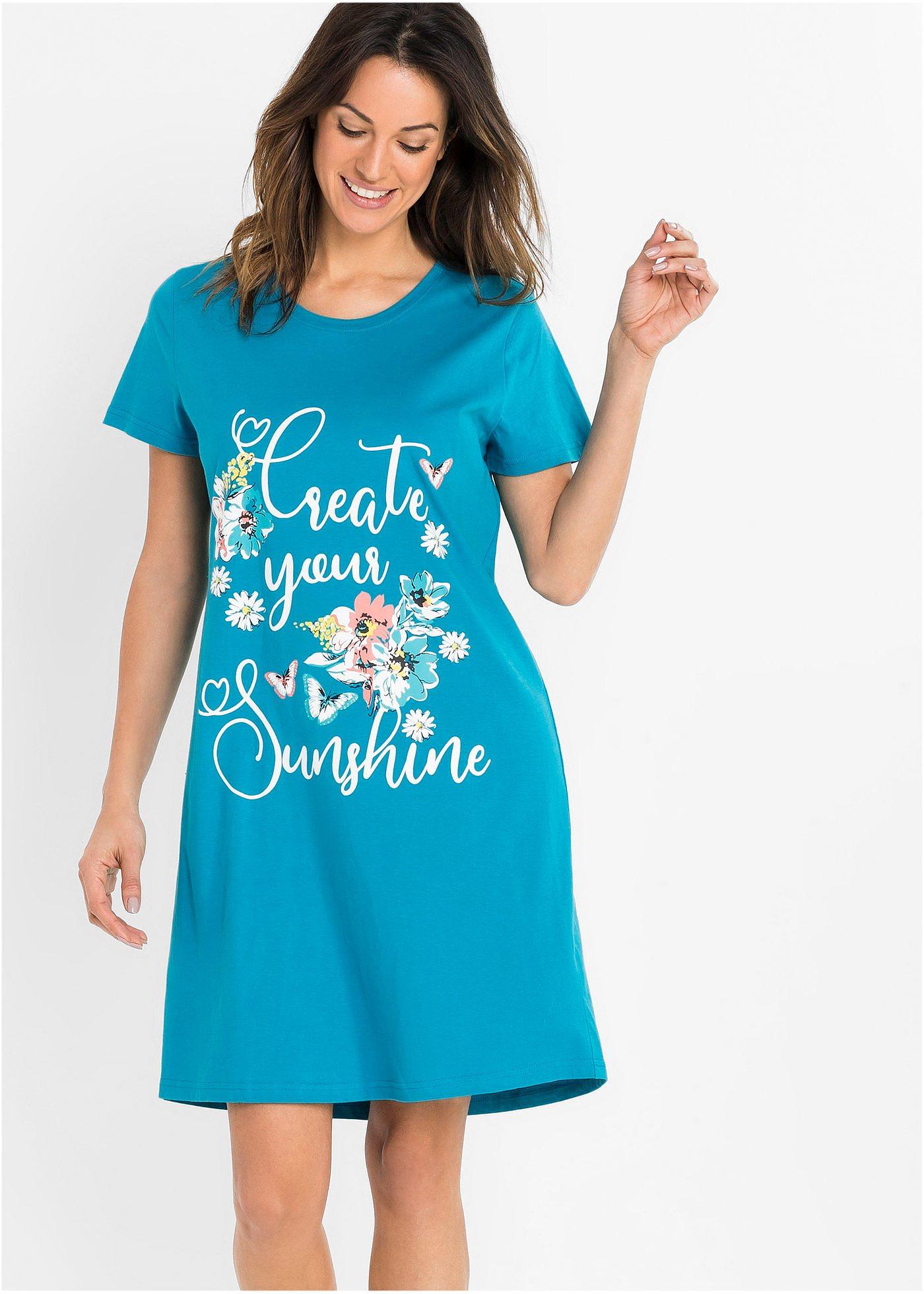 Bawełniana, krótka koszula nocna (2 szt.) - Bonprix